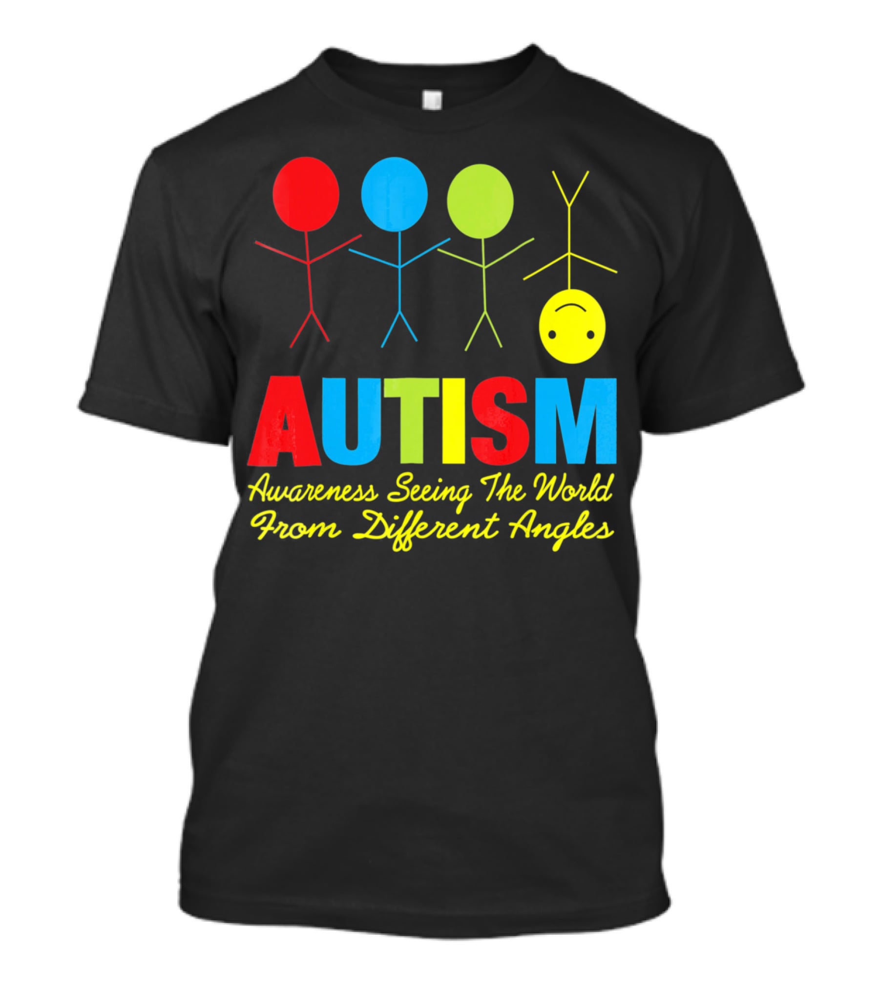 AUTISM Awareness Seeing The World From Different Angles T-Shirt