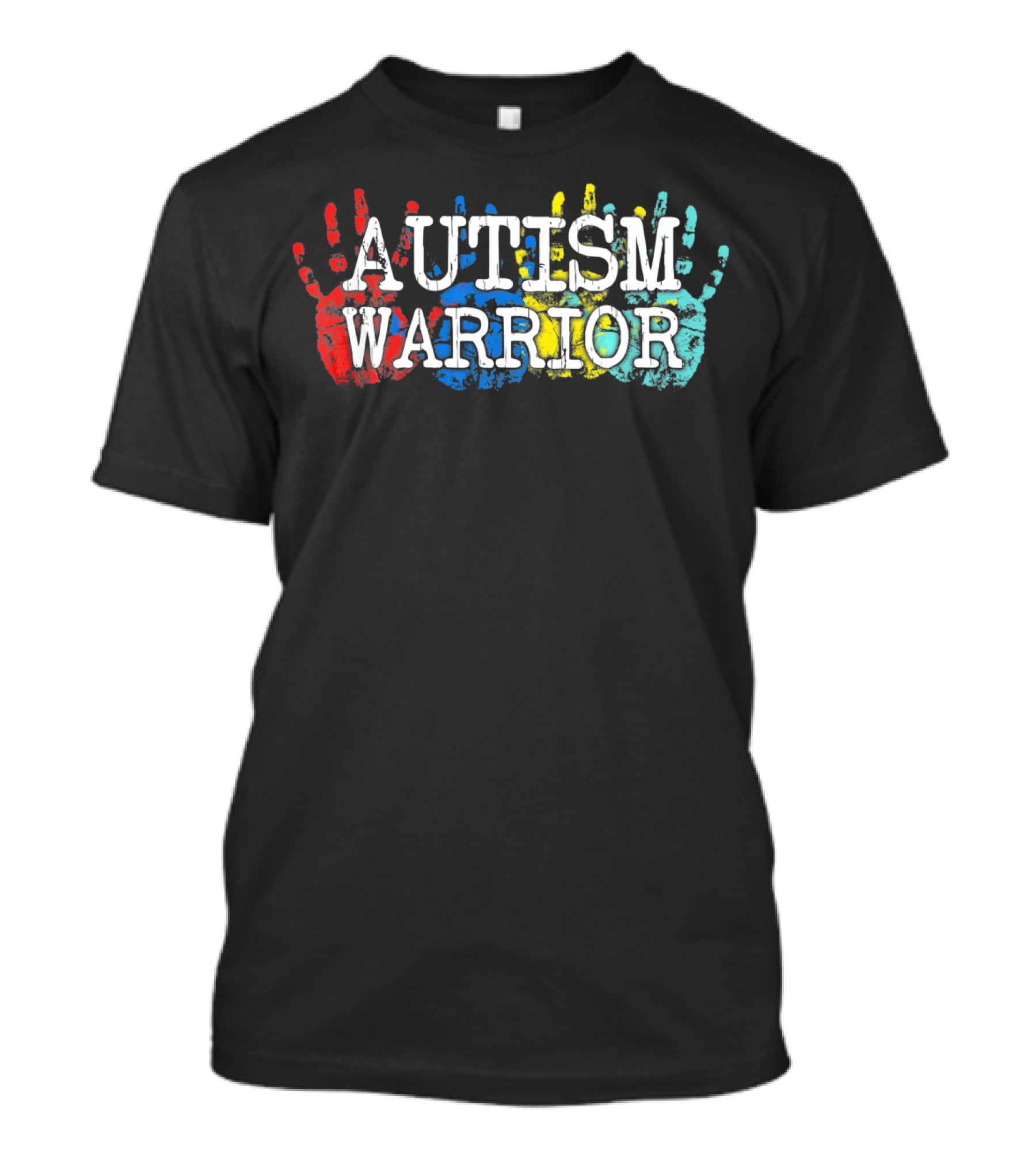 AUTISM WARRIOR Handprint Colors T-Shirt