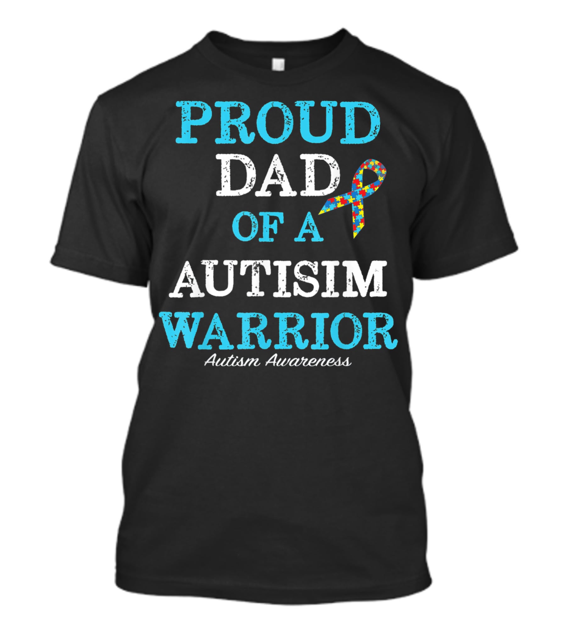 Proud Dad Of An Autism Warrior Autism Awareness T-Shirt