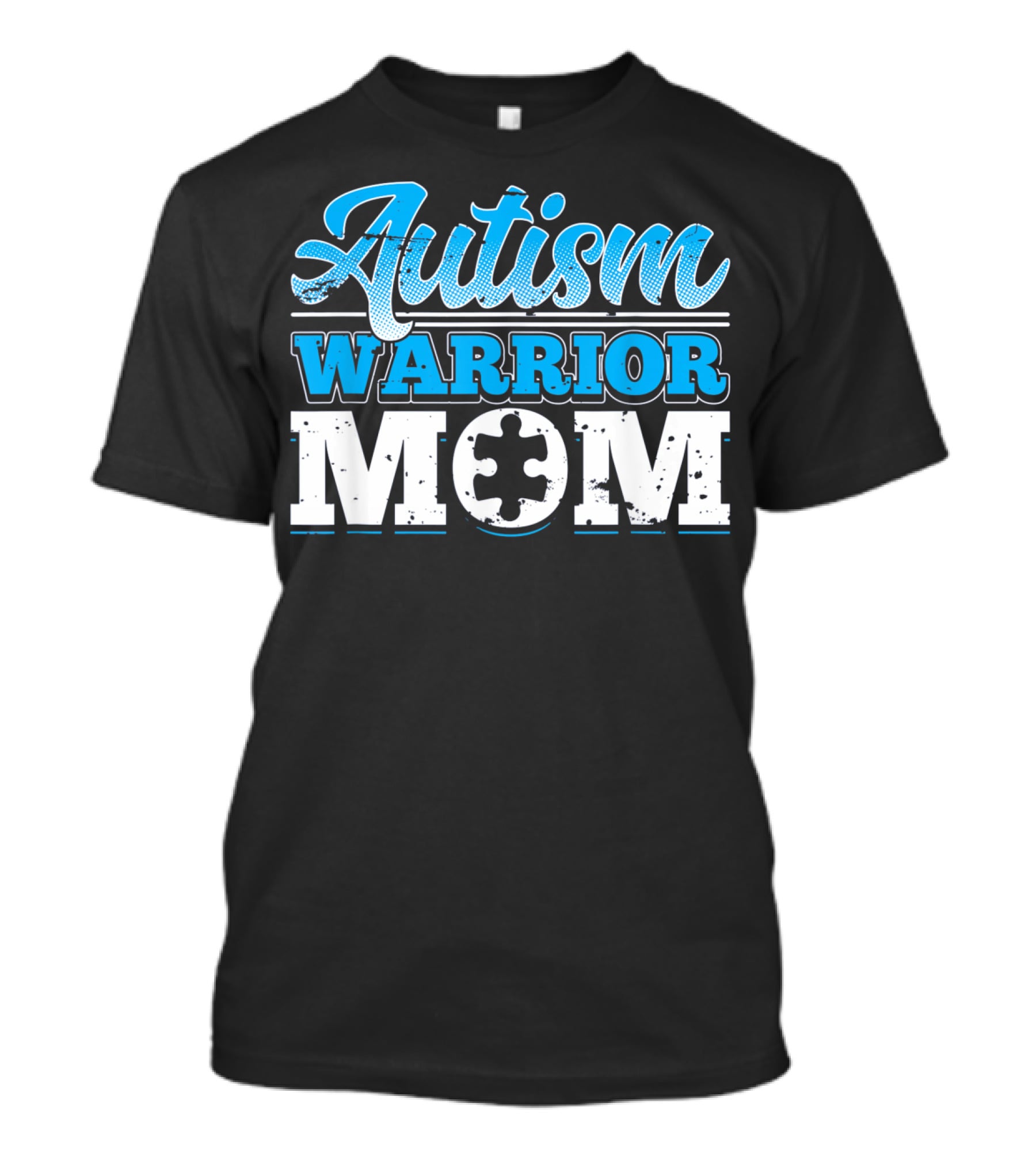 Autism Warrior Mom Awareness Puzzle Piece T-Shirt
