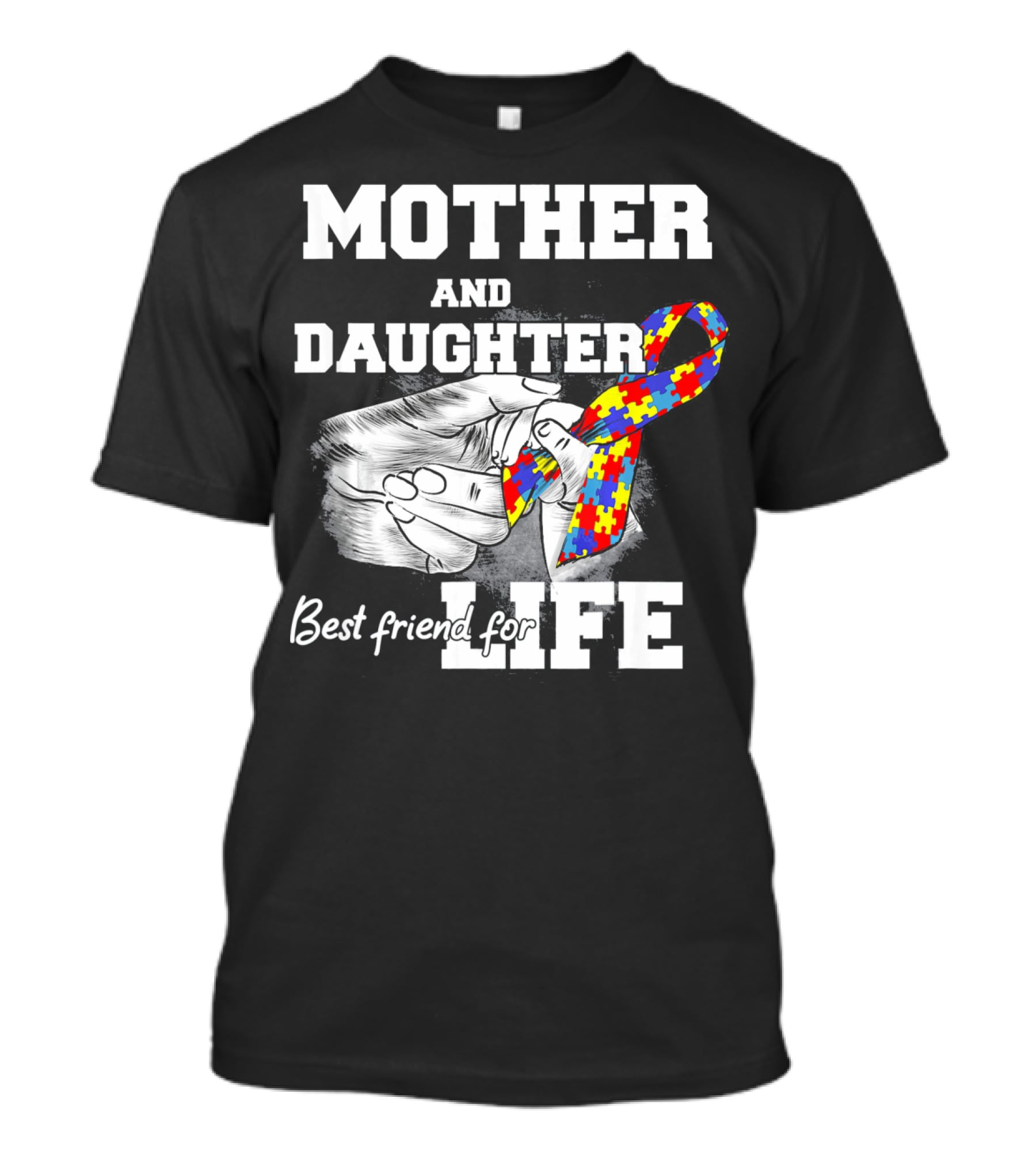 Mother And Daughter Best Friend For Life Autism Puzzle T-Shirt
