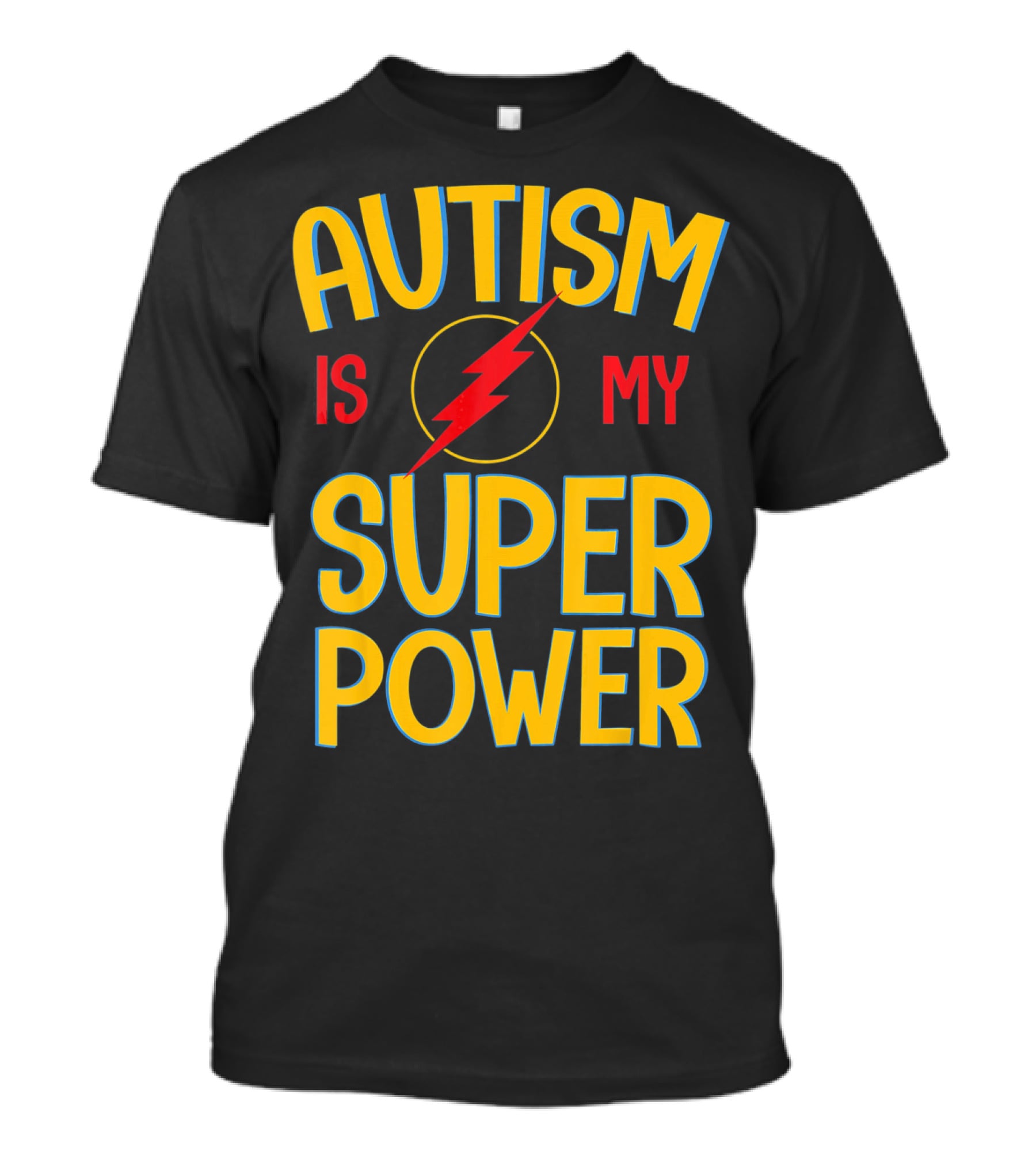 Autism Is My Super Power Autism Lightning Bolt T-Shirt
