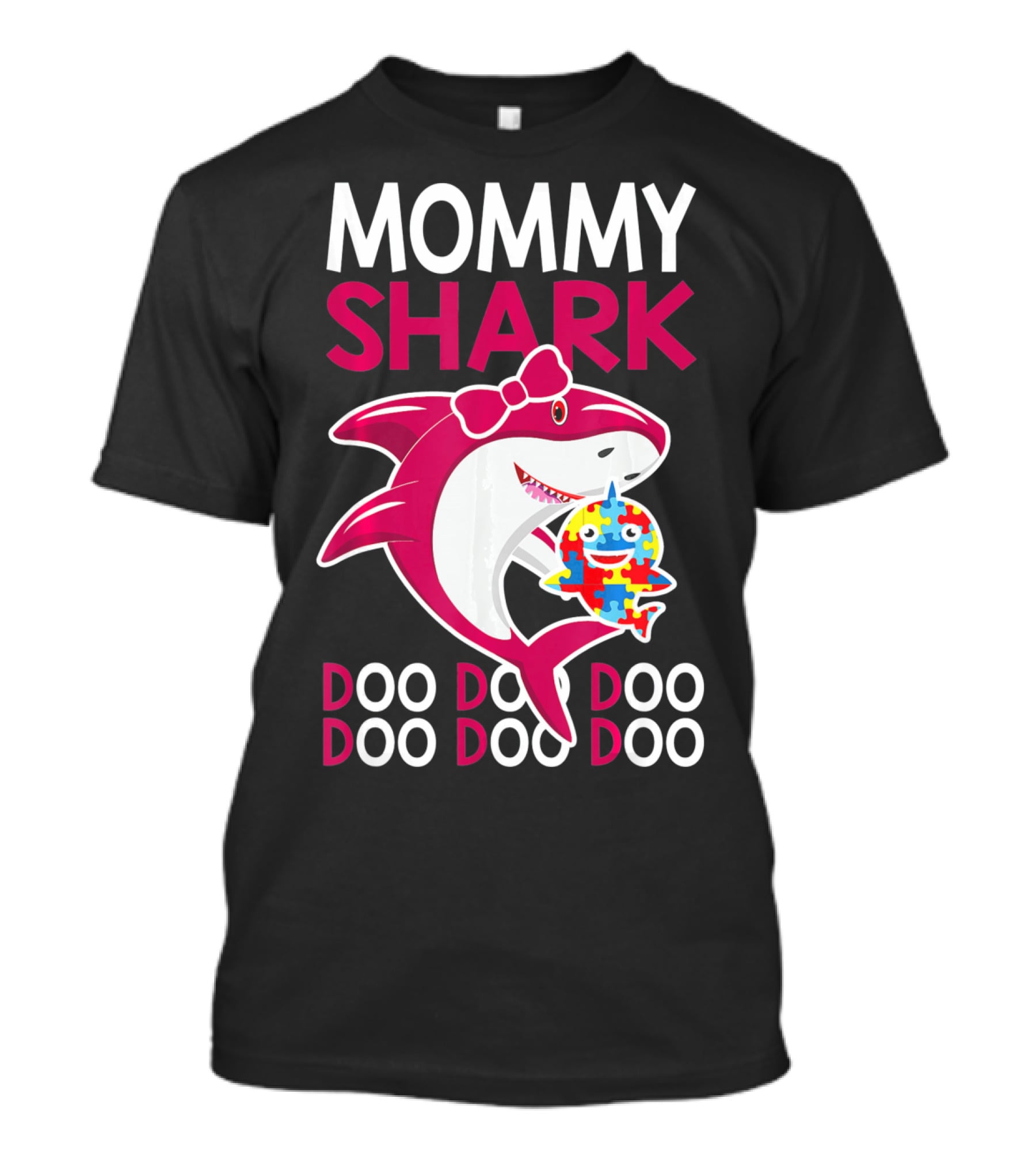 Mommy Shark Autism Awareness Doo Doo Doo T-Shirt