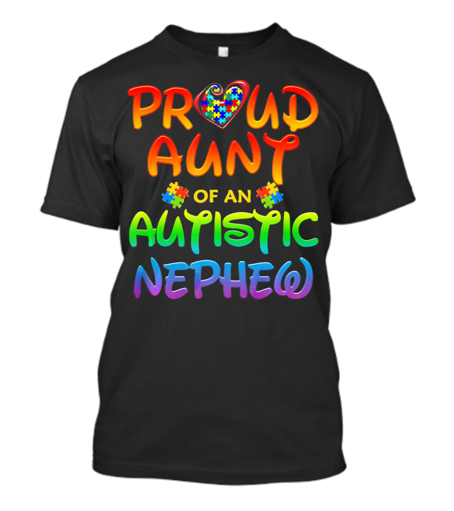 Proud Aunt Of An Autistic Nephew Autism Awareness T-Shirt
