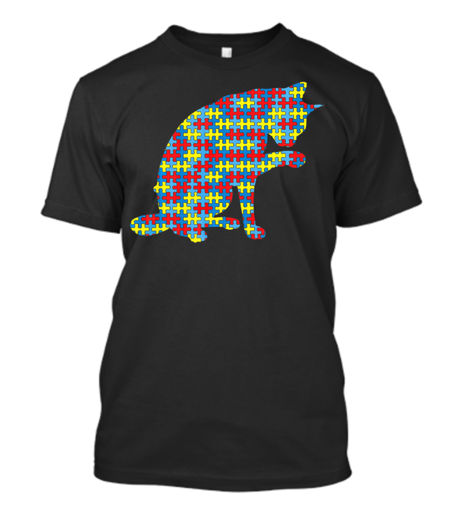 Abyssinian Autism Awareness Kitten Puzzle T-Shirt
