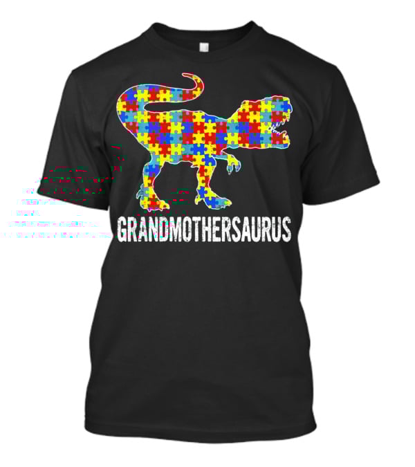 Grandmothersaurus Dinosaur Autism Puzzle T-Shirt