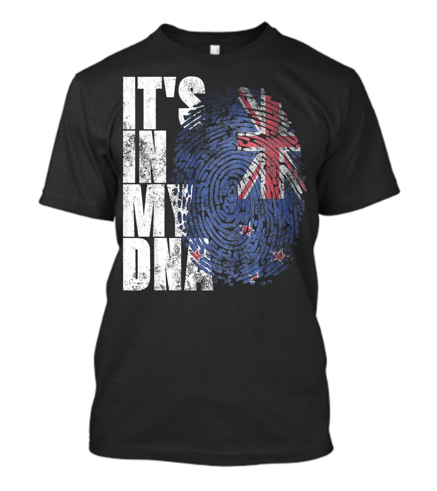 IT'S IN MY DNA New Zealand Maori Kiwi Flag Fingerprint T-Shirt
