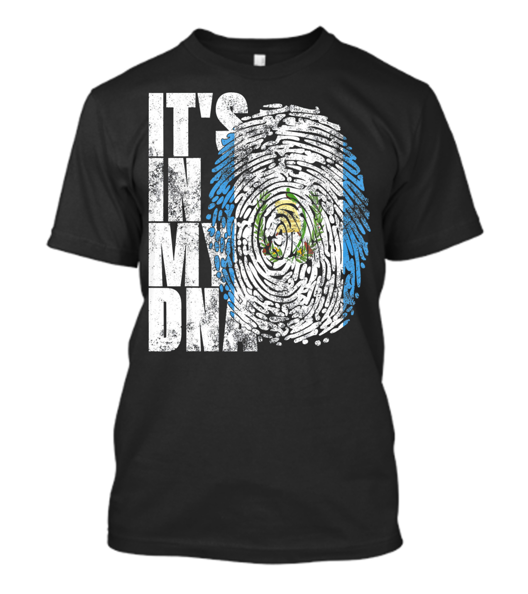 It's In My DNA Guatemalan American Flag Fingerprint T-Shirt
