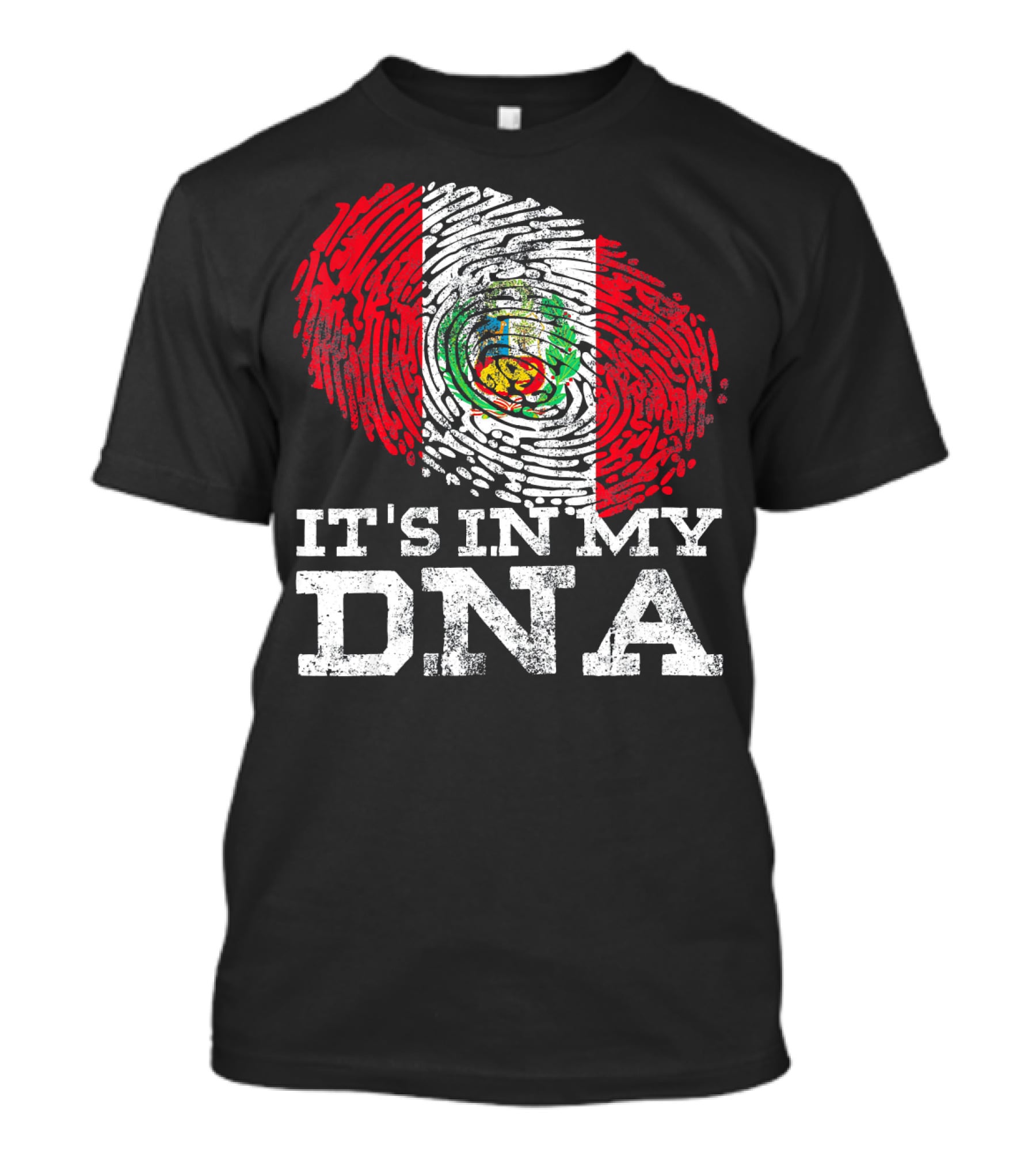 It's In My DNA Peruvian Flag Fingerprint Mexican Heritage T-Shirt