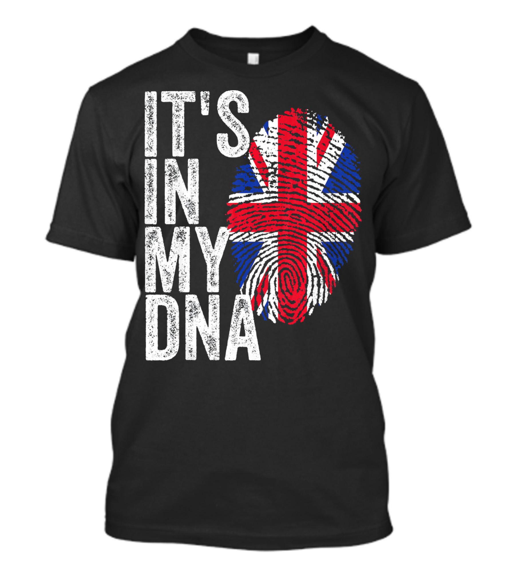 IT'S IN MY DNA UK Union Jack Fingerprint Flag T-Shirt