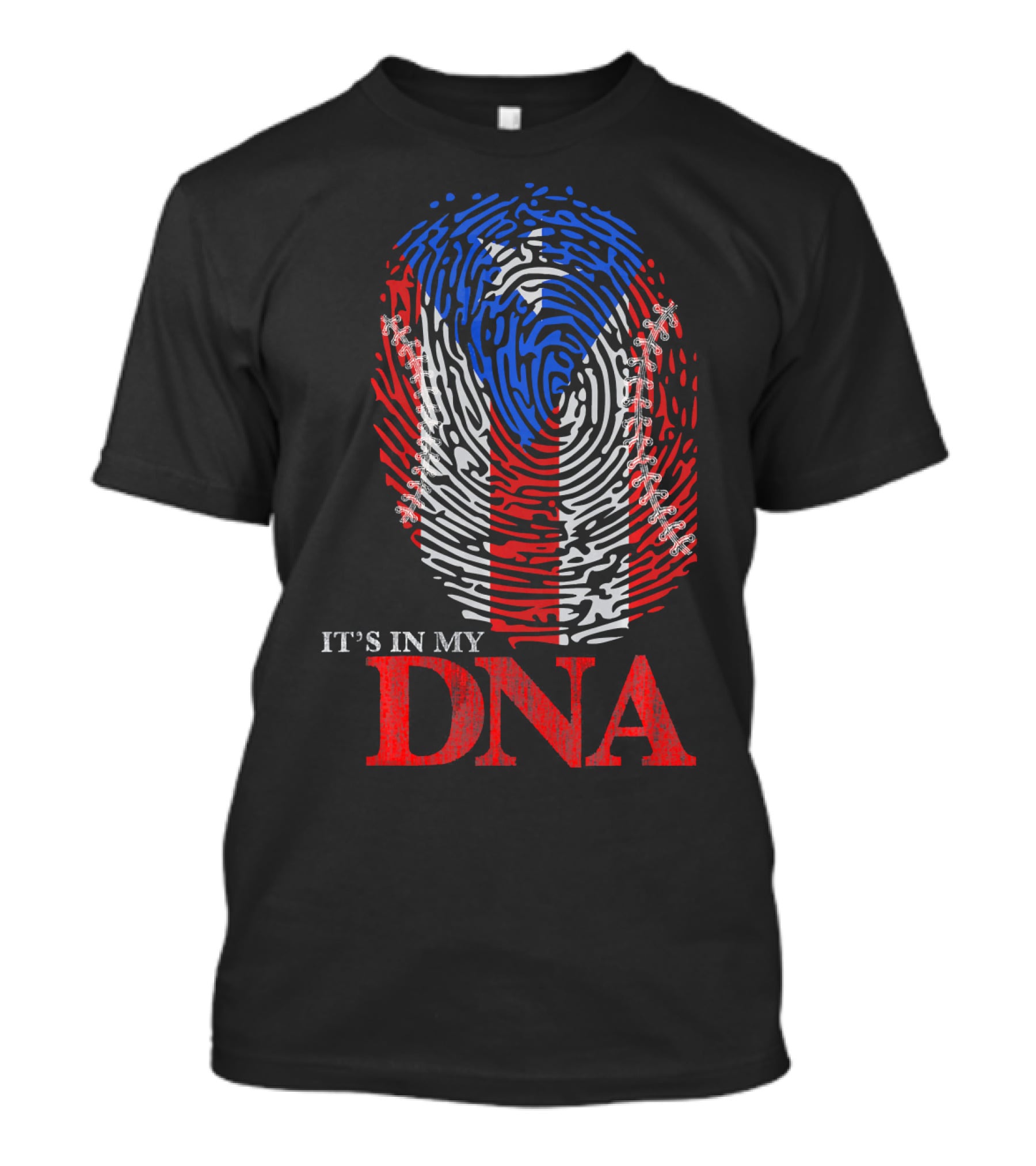 It's In My DNA Puerto Rico Baseball Boricua Flag T-Shirt