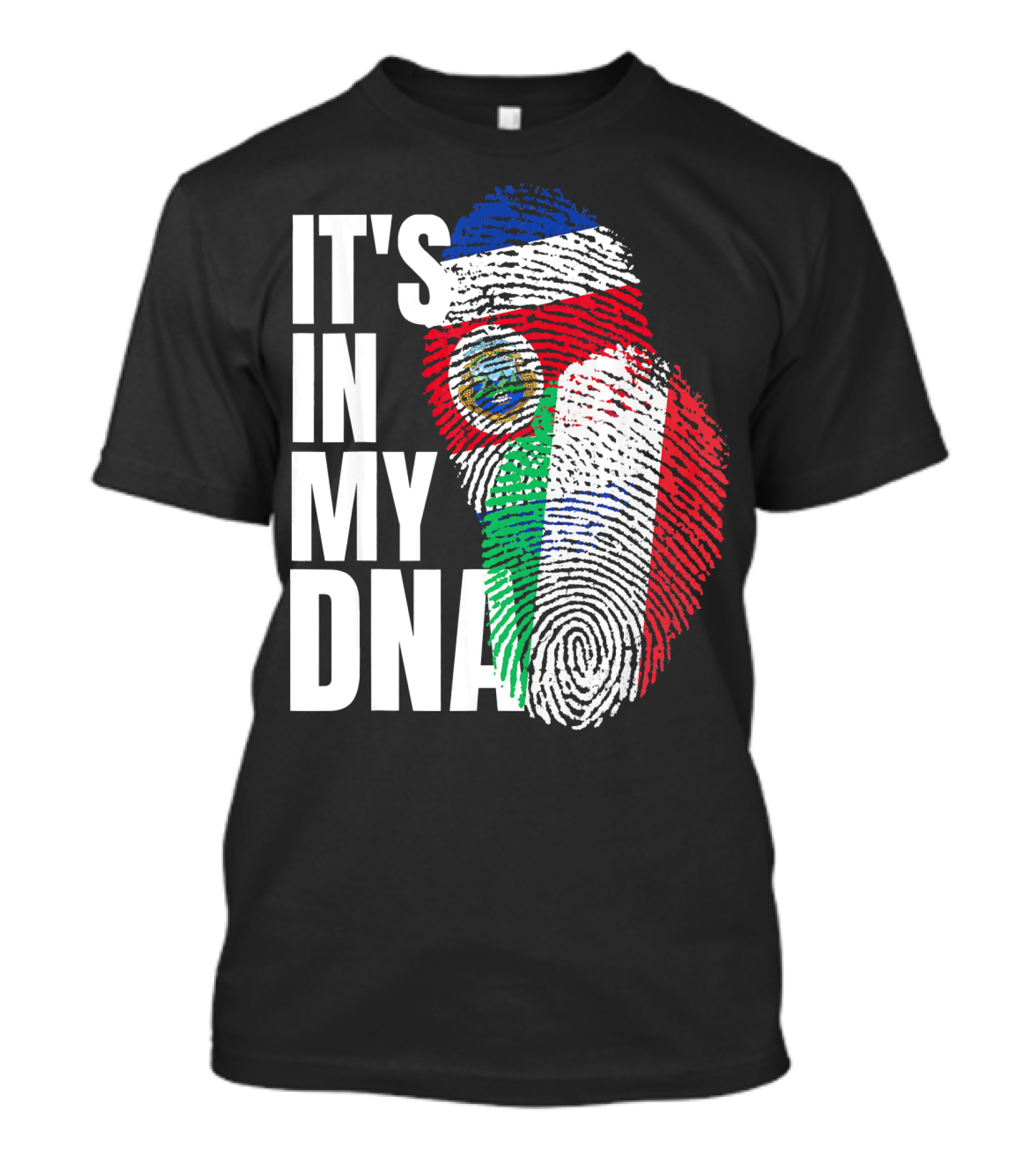 It's In My DNA Costa Rican Italian Flag Mix T-Shirt