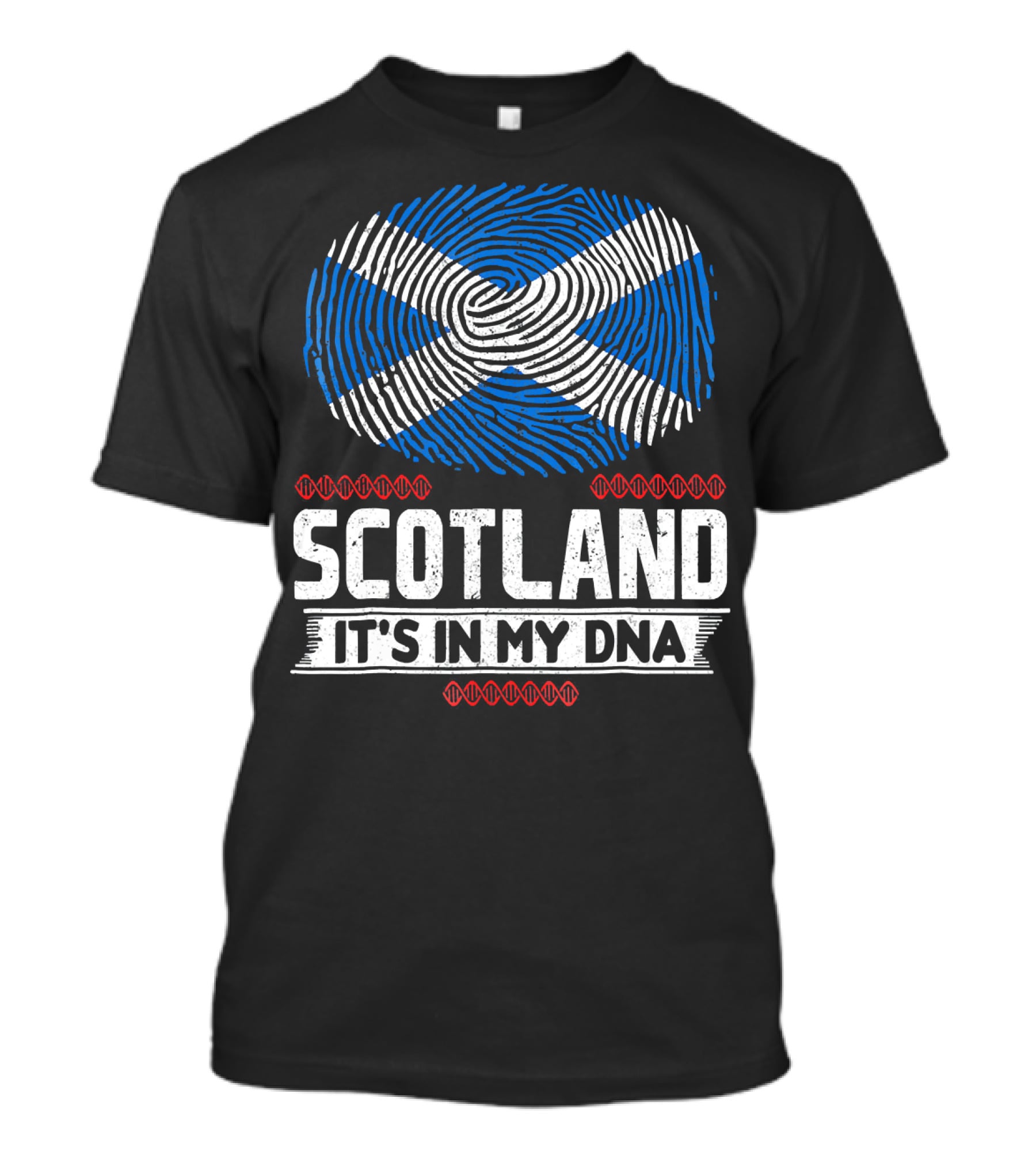 SCOTLAND It's In My DNA Scottish Flag Fingerprint T-Shirt