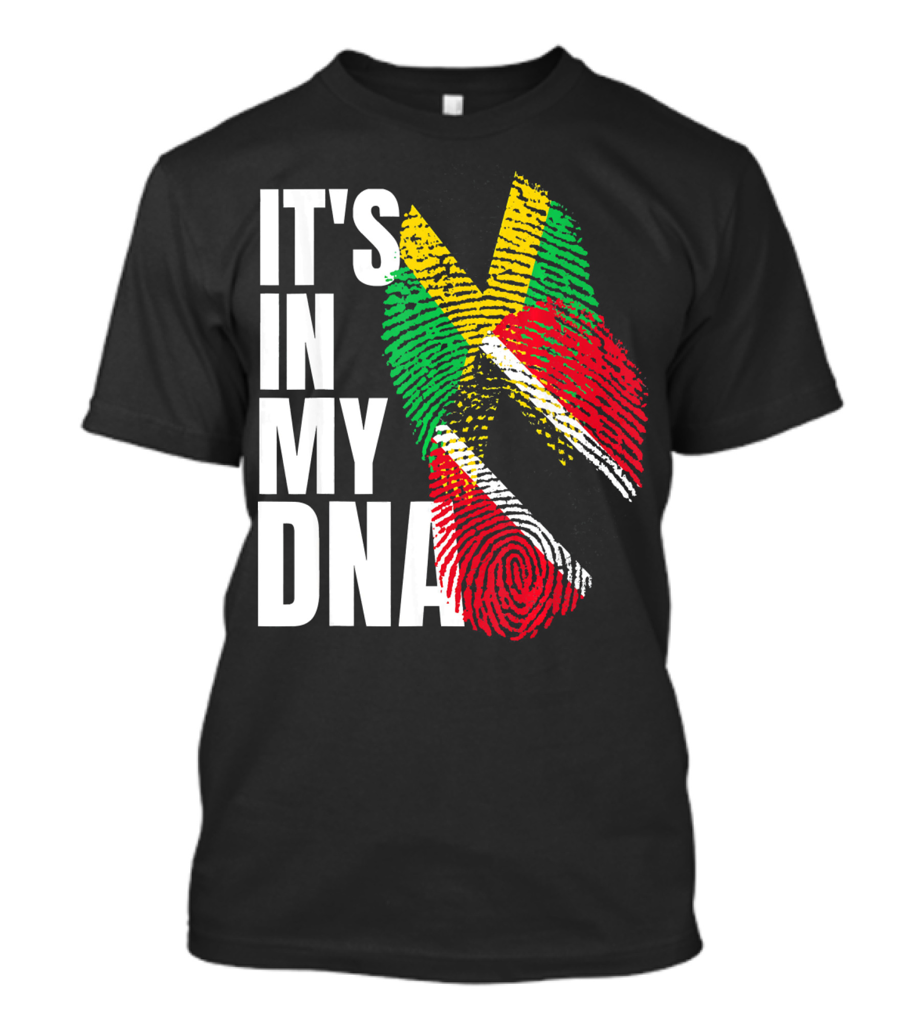 IT'S IN MY DNA Trinidadian Jamaican Flag Mix T-Shirt