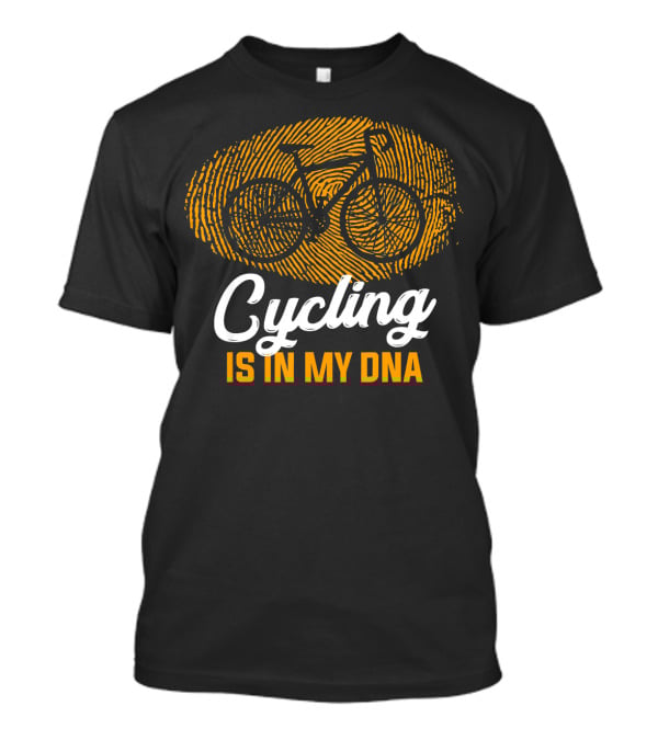 Cycling Is In My DNA Fingerprint Bicycle T-Shirt