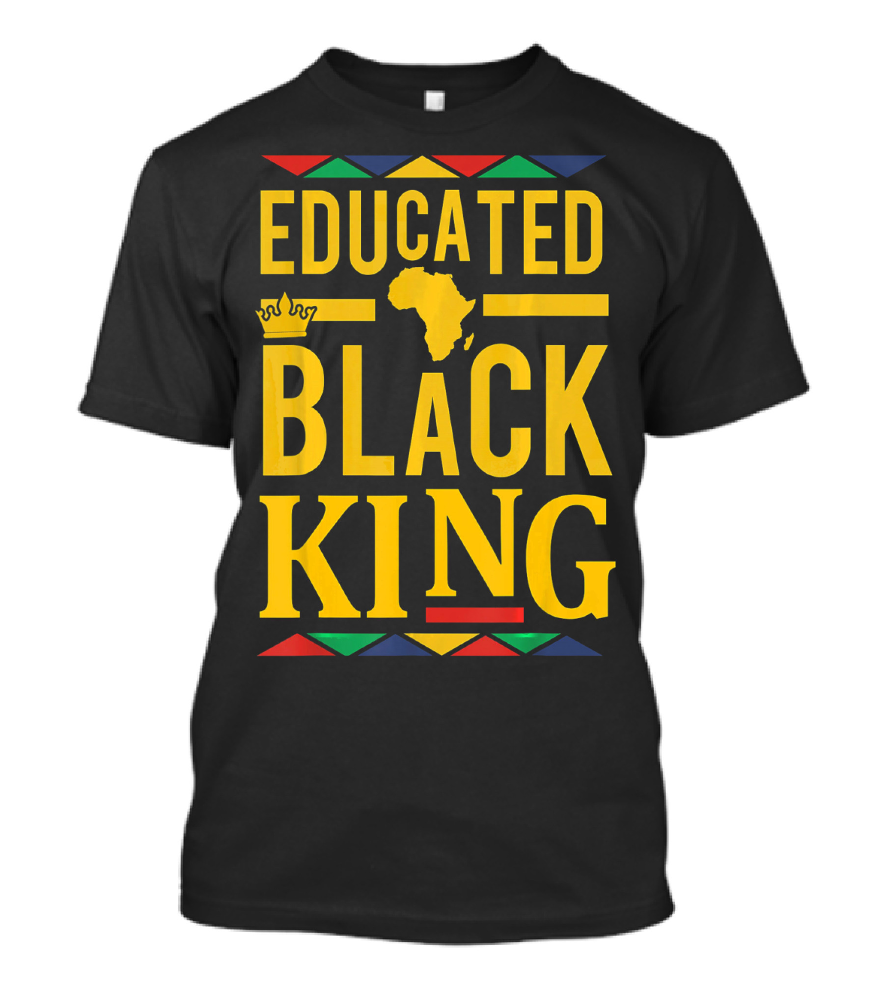 Educated Black King Africa Crown Dashiki T-Shirt