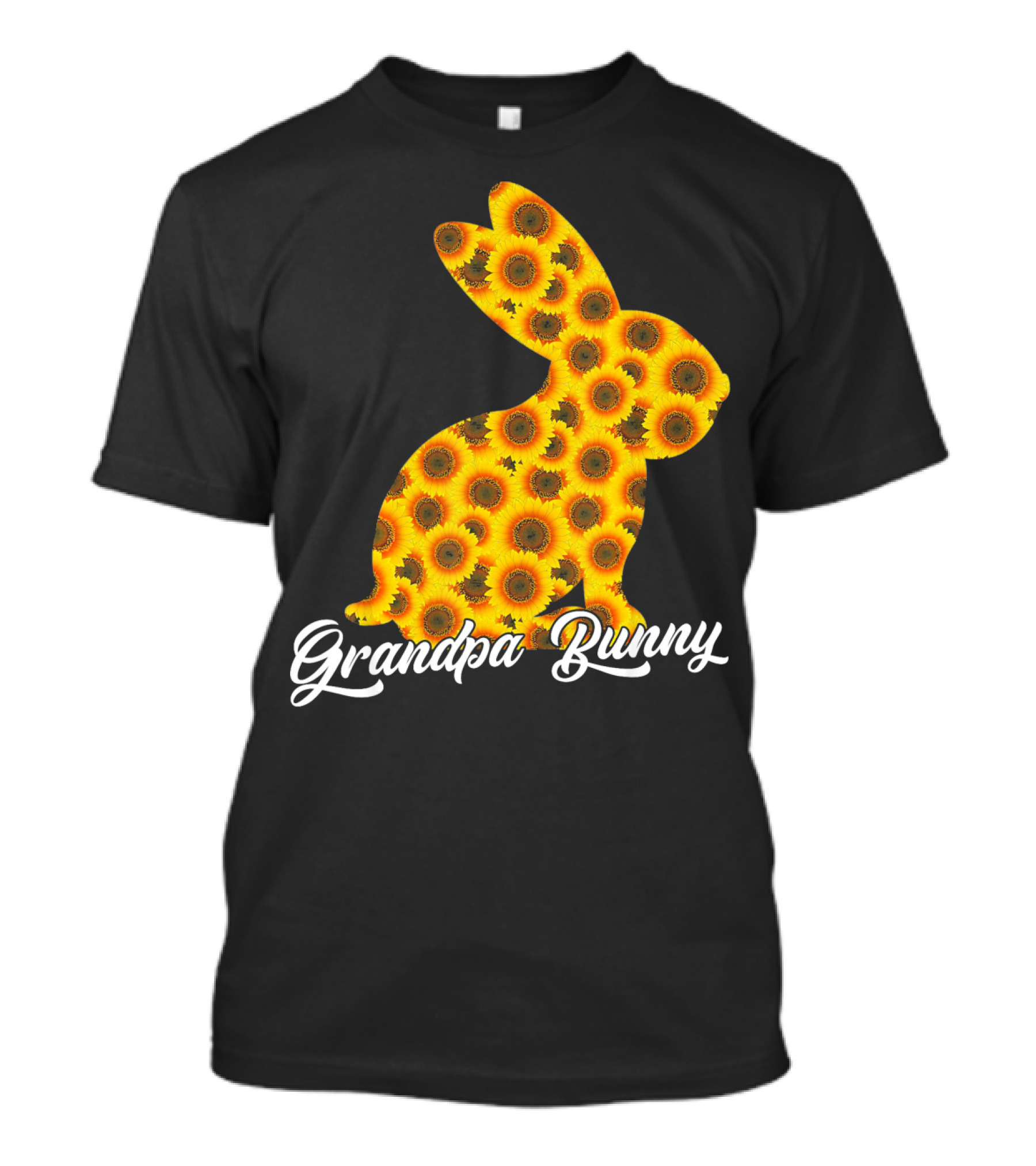 Grandpa Bunny Sunflower Floral T-Shirt