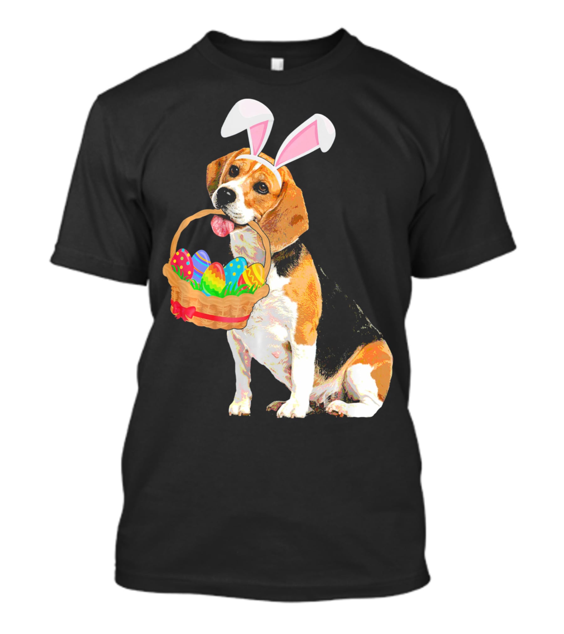 Beagle Bunny Easter Egg Basket Fun T-Shirt