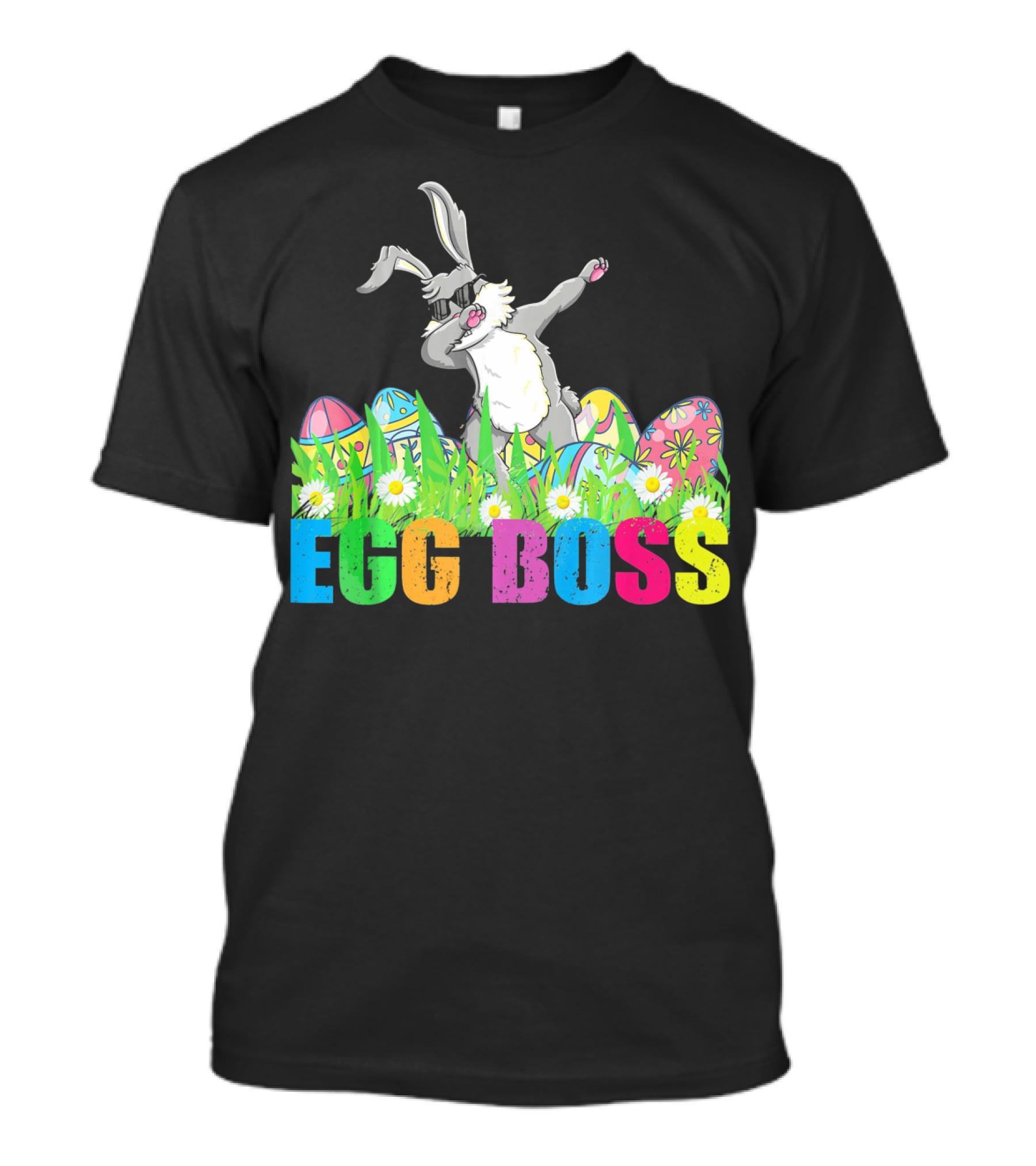 Egg Boss Dabbing Easter Bunny T-Shirt