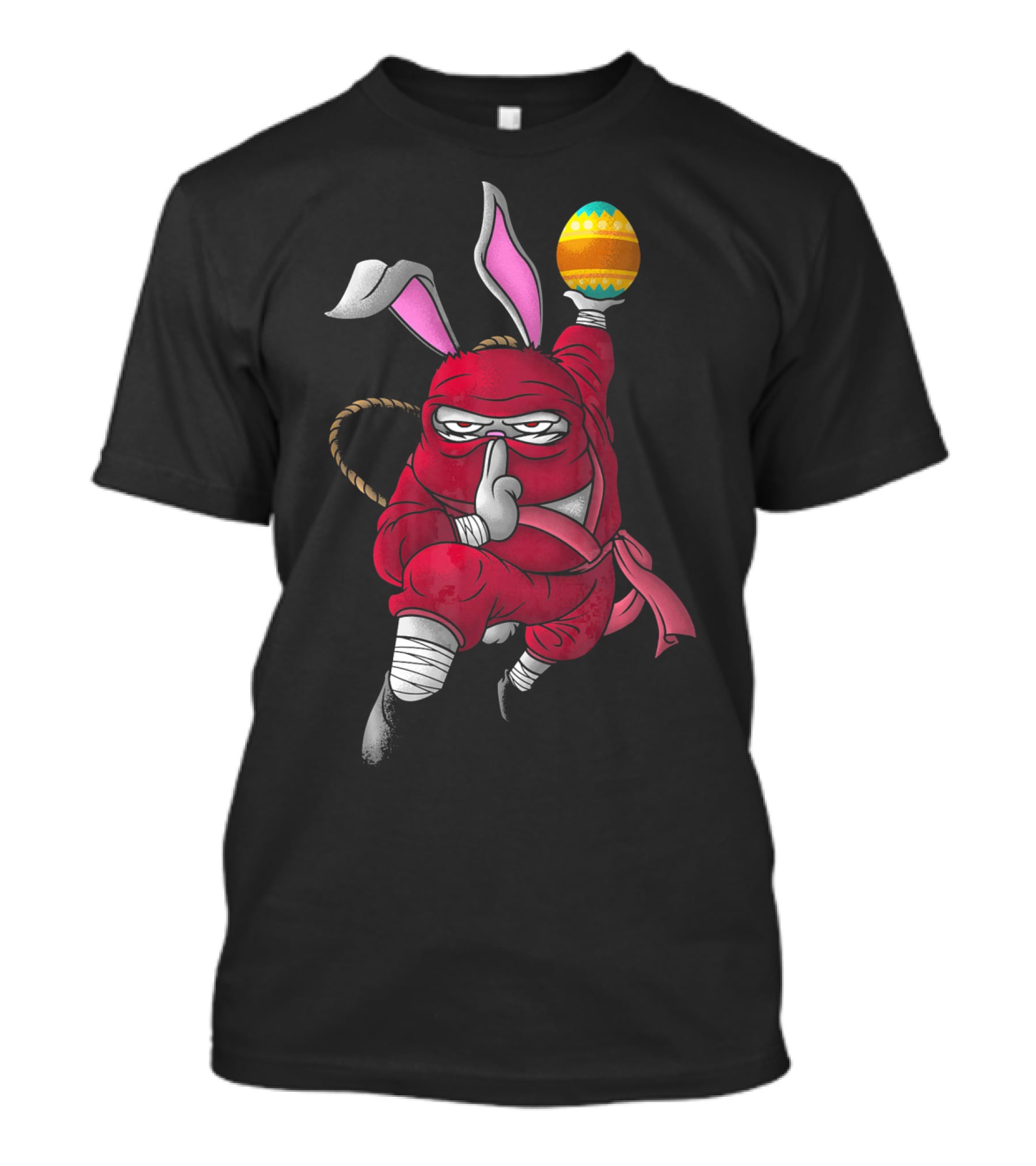 Easter Bunny Ninja With Cute Little Egg T-Shirt