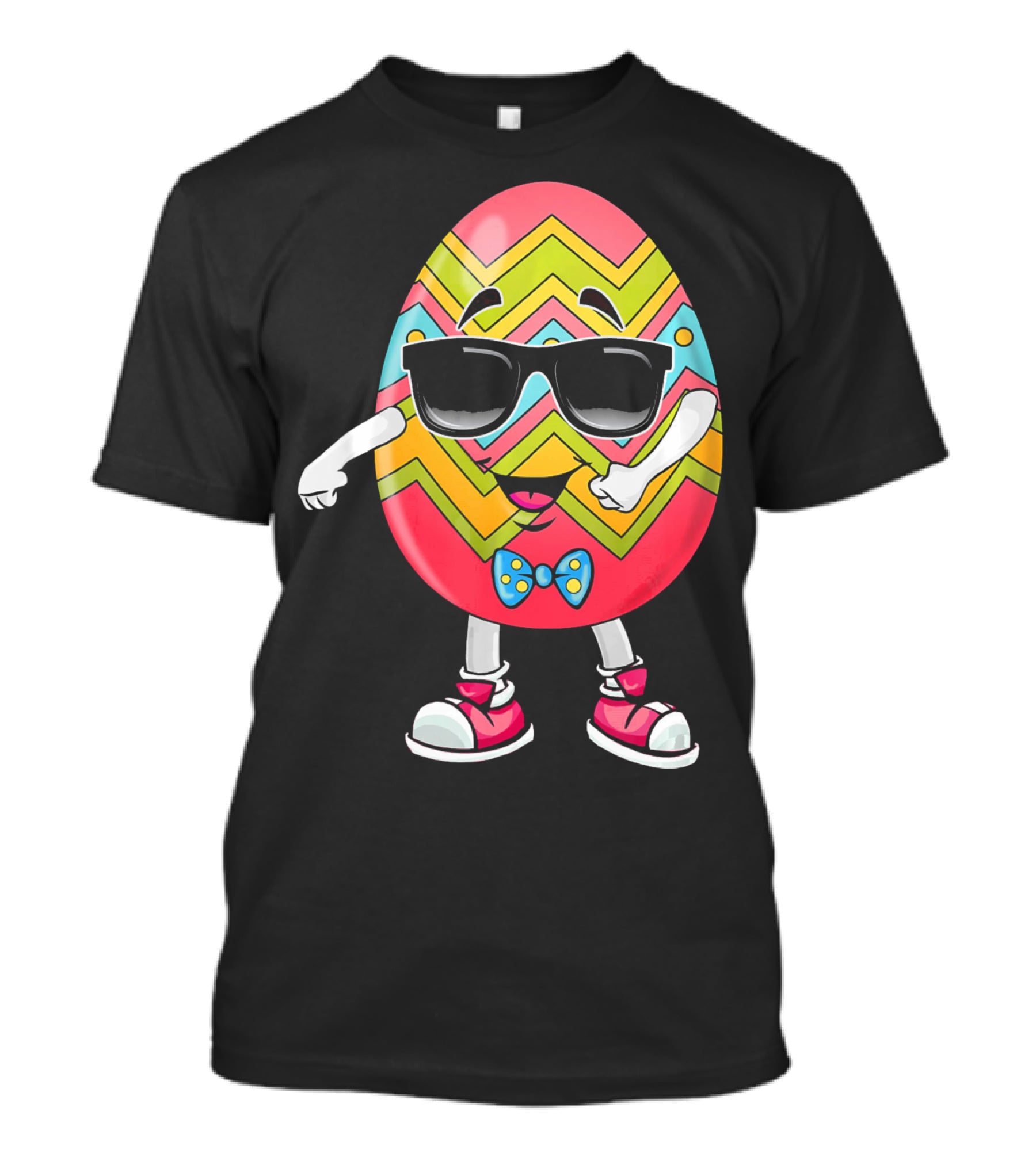 Floss Like A Boss Easter Egg Dance With Sunglasses And Bow Tie T-Shirt