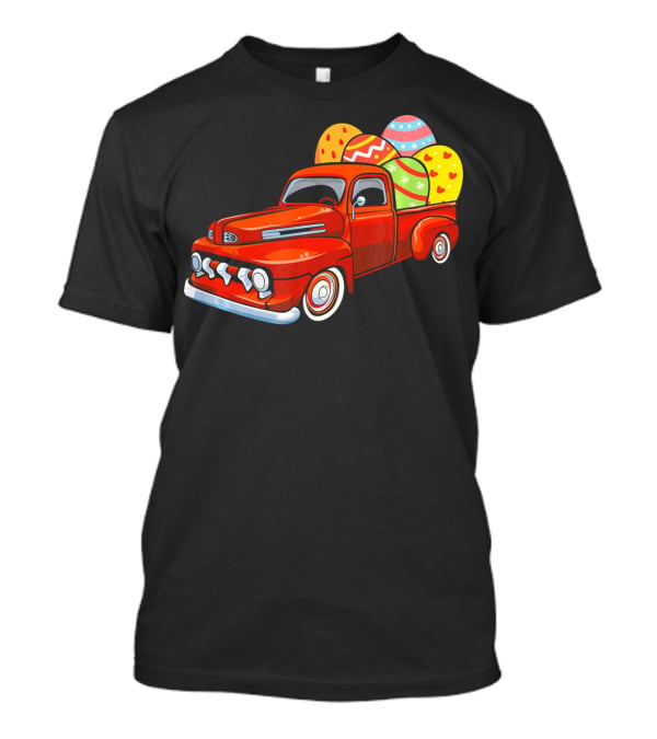 Vintage Easter Egg Pickup Truck With Colorful Eggs T-Shirt