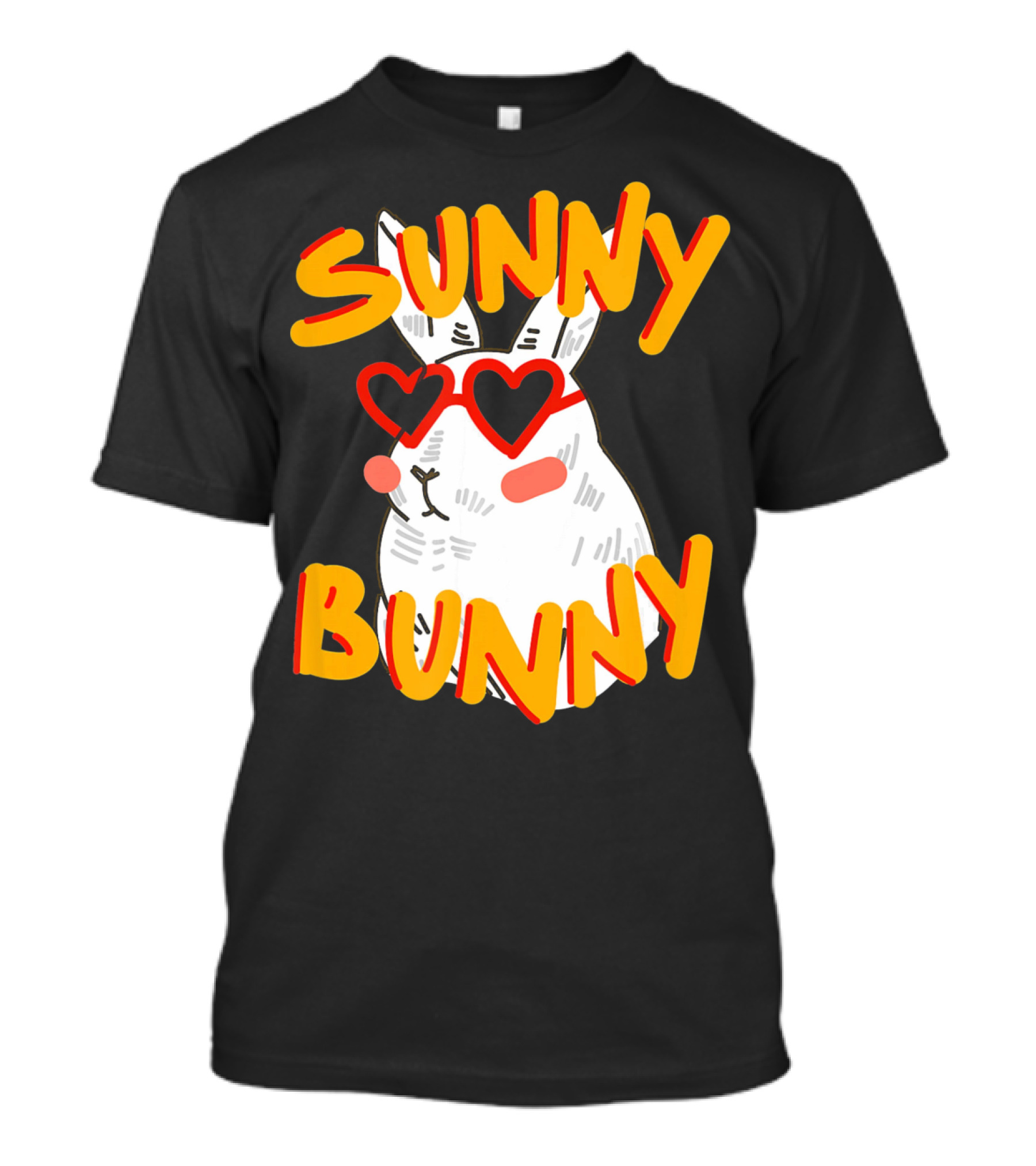 SUNNY BUNNY Cute Happy Easter Heartglass T-Shirt