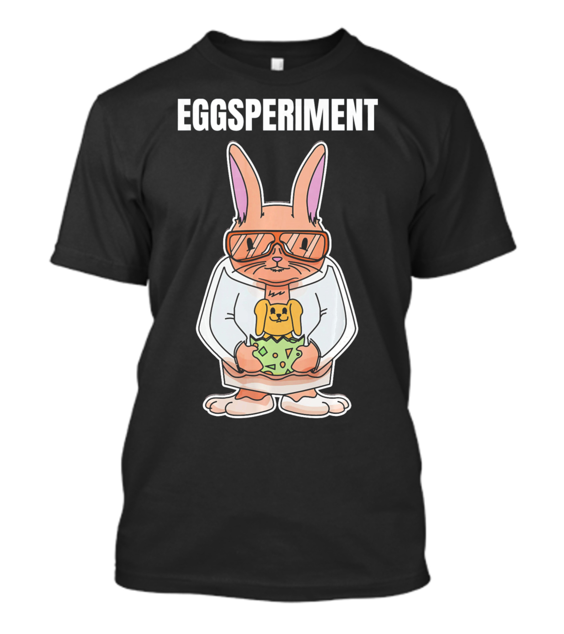Eggsperiment Easter Bunny Scientist With Toy Rabbit Egg T-Shirt
