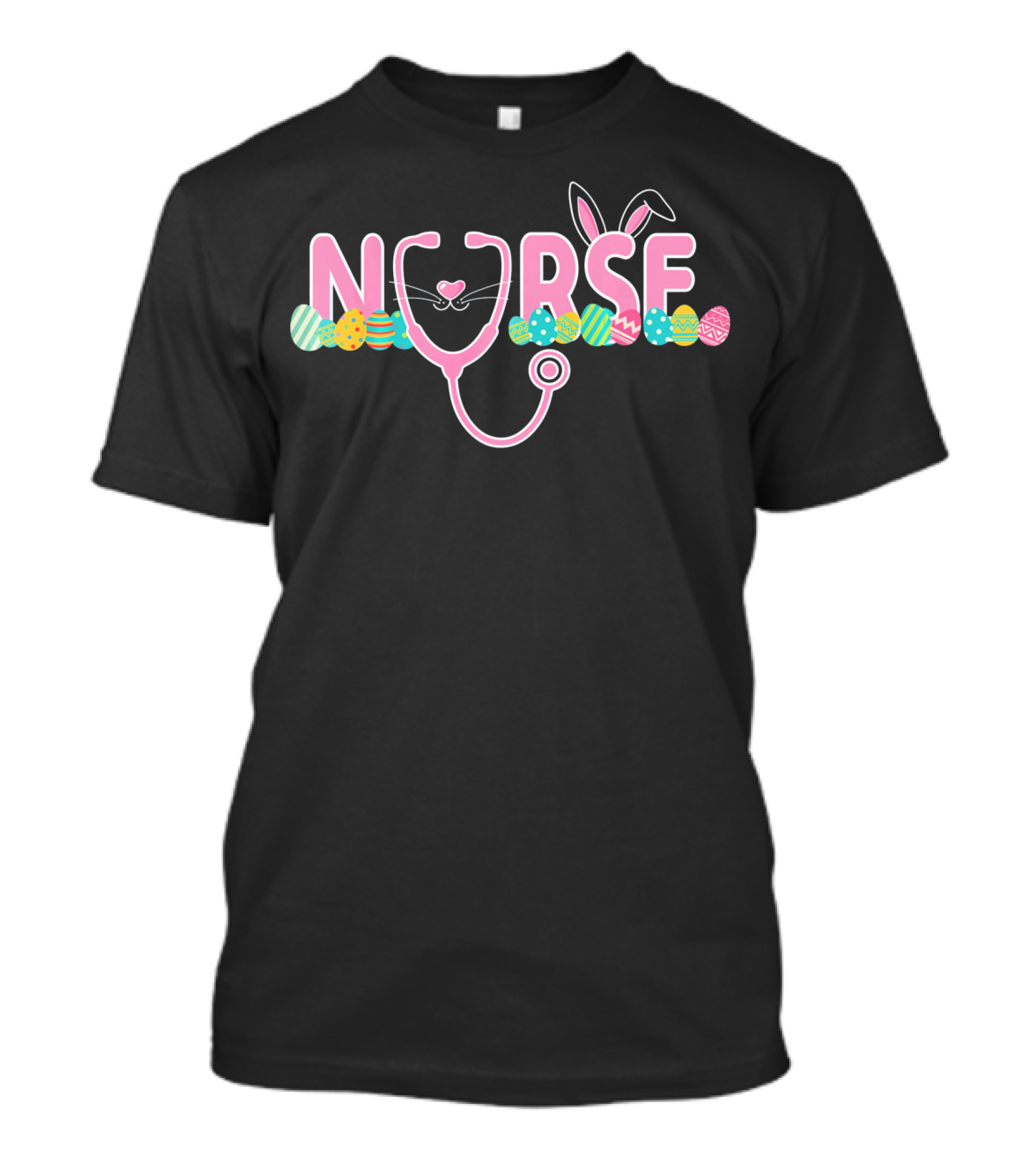 Nurse Stethoscope Easter Egg Bunny Ears T-Shirt
