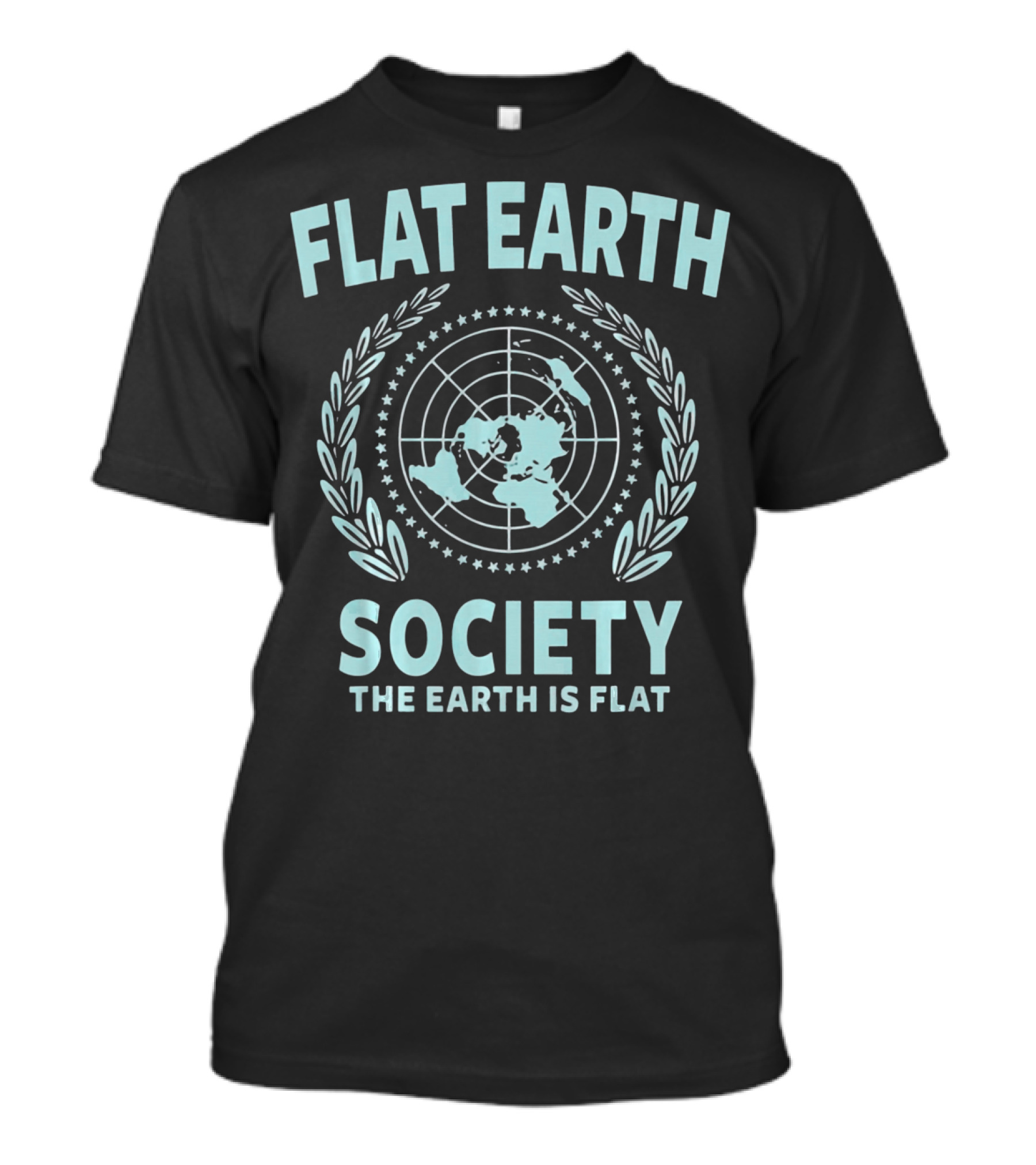 Flat Earth Society The Earth Is Flat Map T-Shirt