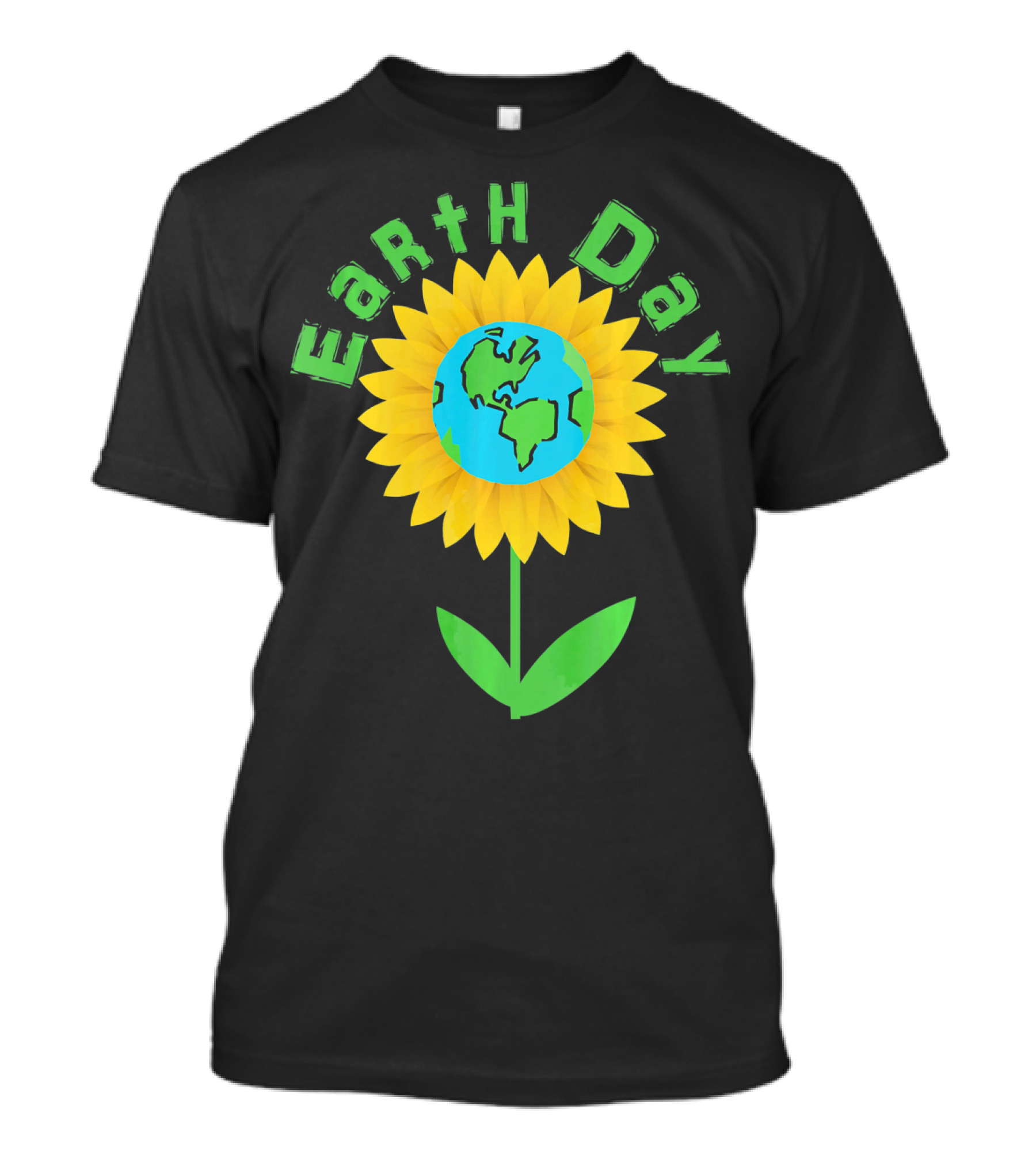 Earth Day Sunflower With Globe For Science Teacher T-Shirt
