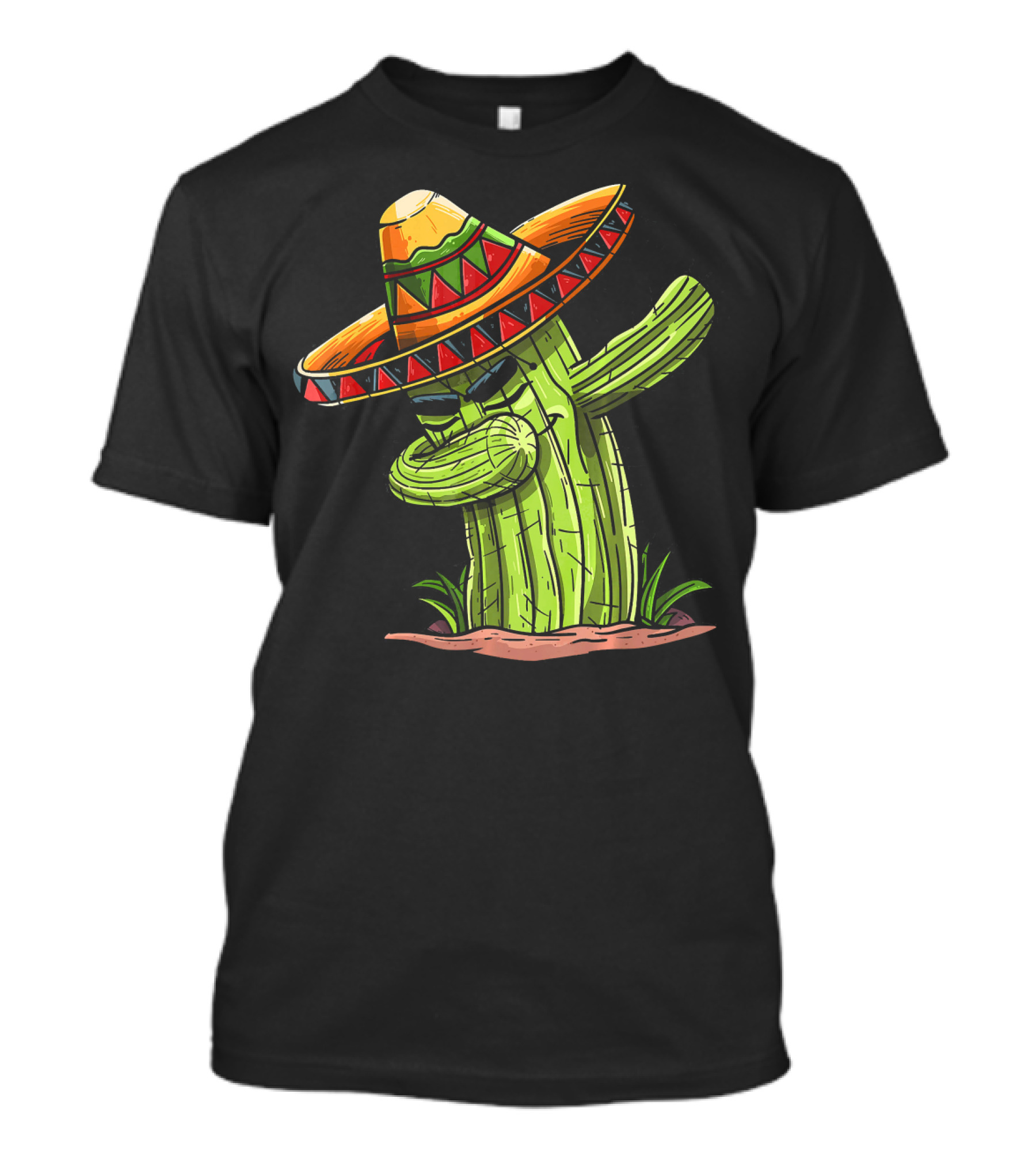 Dabbing Cactus Sombrero Funny Cinco De Mayo T-Shirt