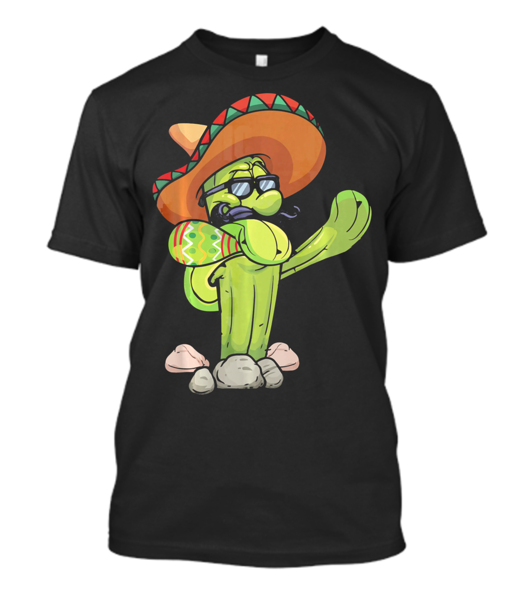 Sombrero Cactus Dabbing Dance Cinco De Mayo T-Shirt