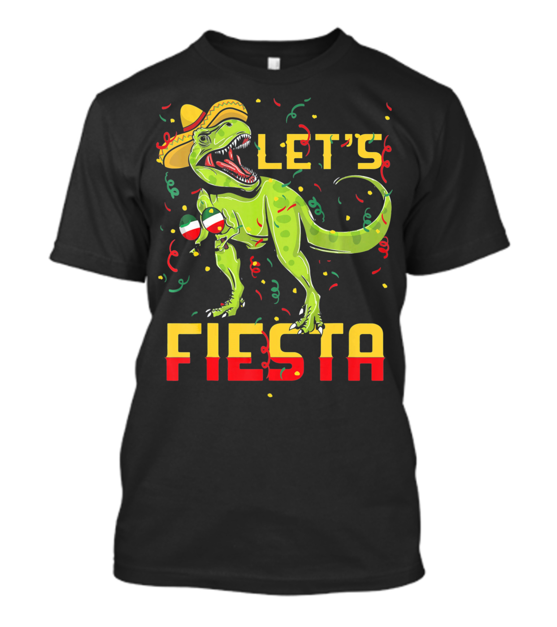 T Rex Cinco De Mayo Let's Fiesta T-Shirt