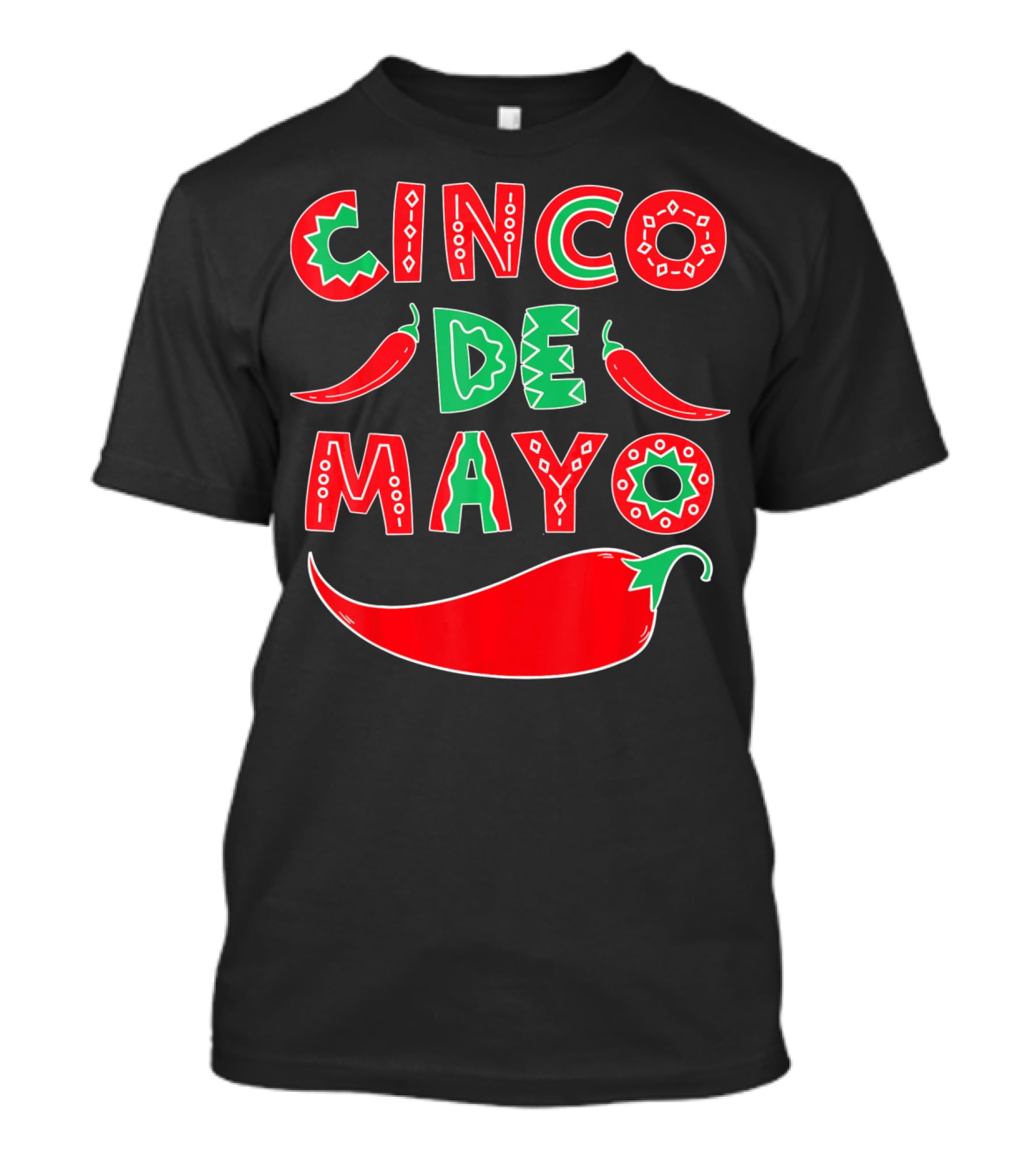 Cinco De Mayo Red And Green Peppers T-Shirt