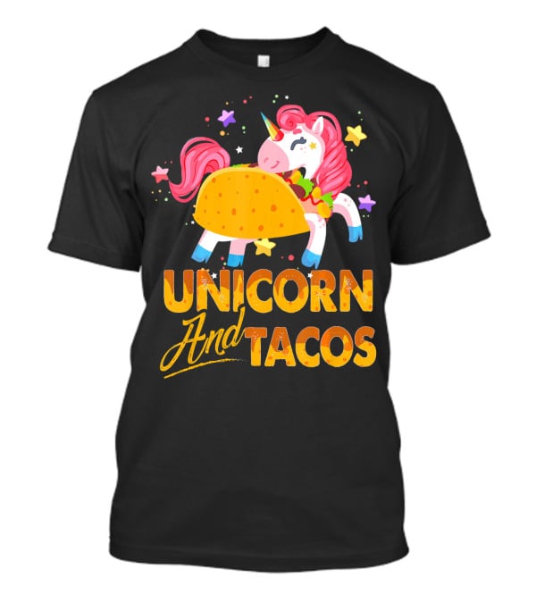 Unicorn And Tacos Colorful Cinco De Mayo Fun T-Shirt