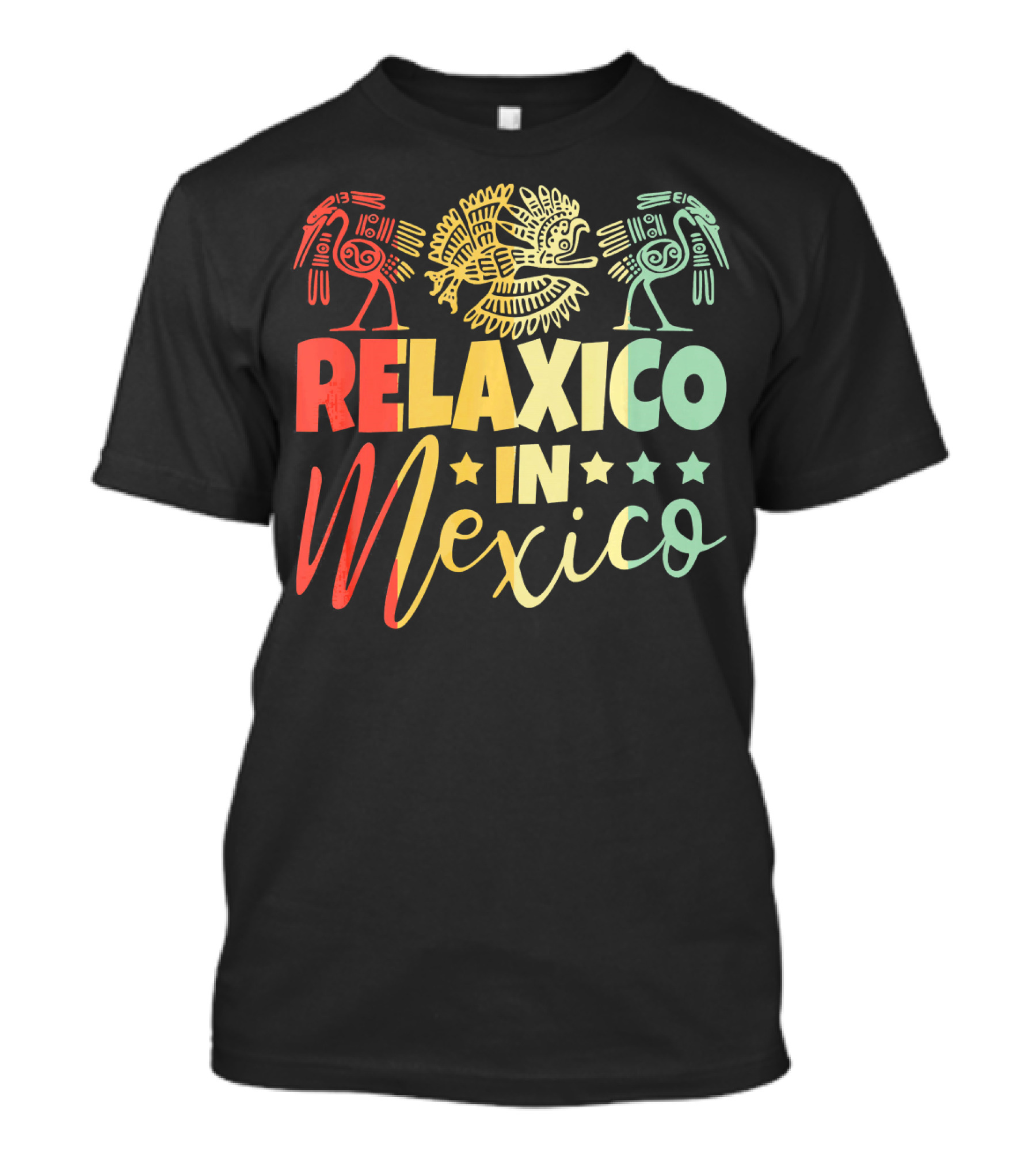 RELAXICO IN MEXICO Colorful Aztec-Inspired Celebration T-Shirt