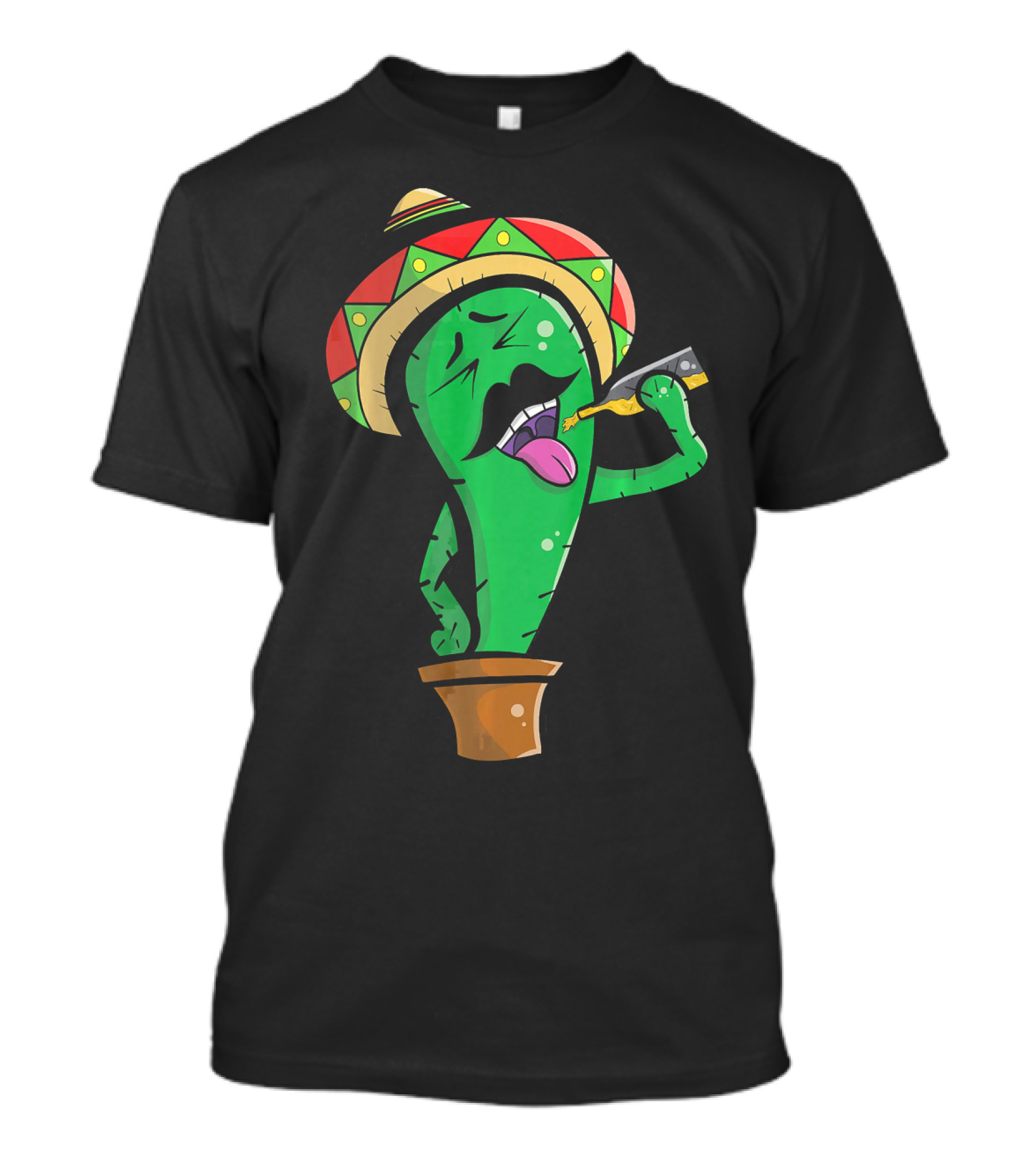 Funny Drinking Mexican Cactus Cinco De Mayo Sombrero Party T-Shirt