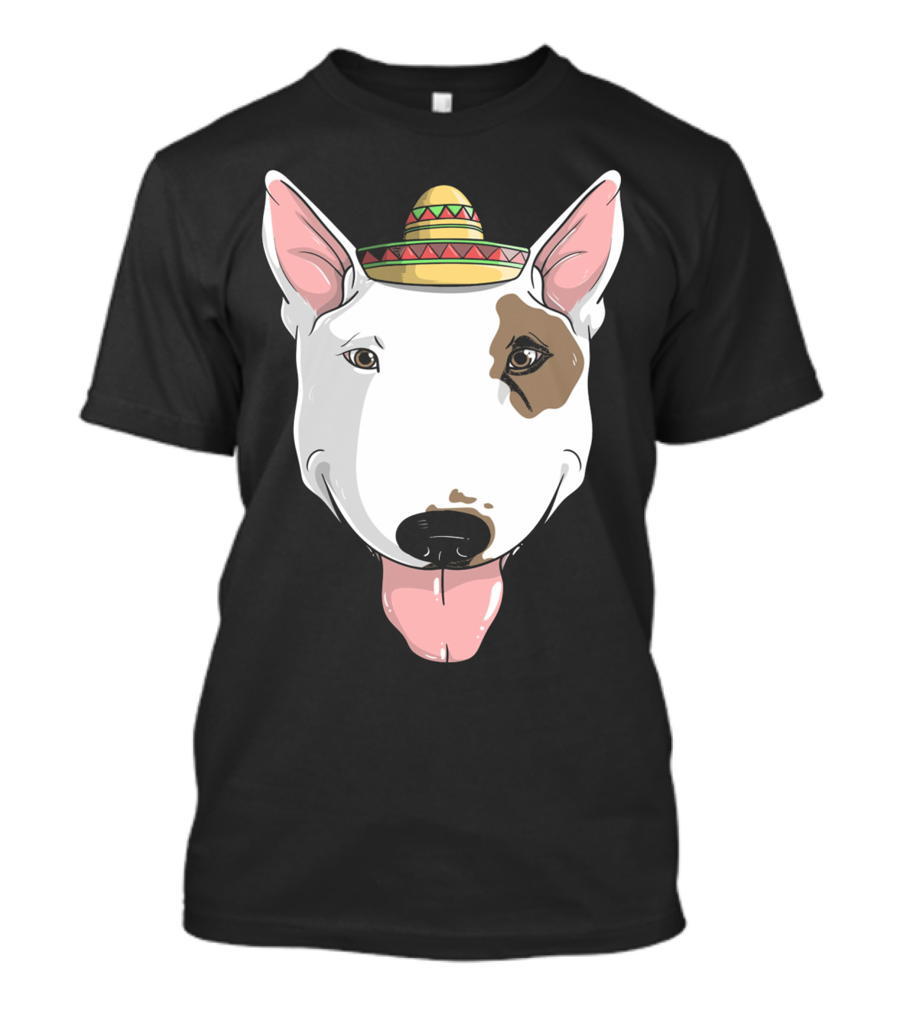 Bull Terrier Dog Sombrero Fiesta Cinco De Mayo T-Shirt