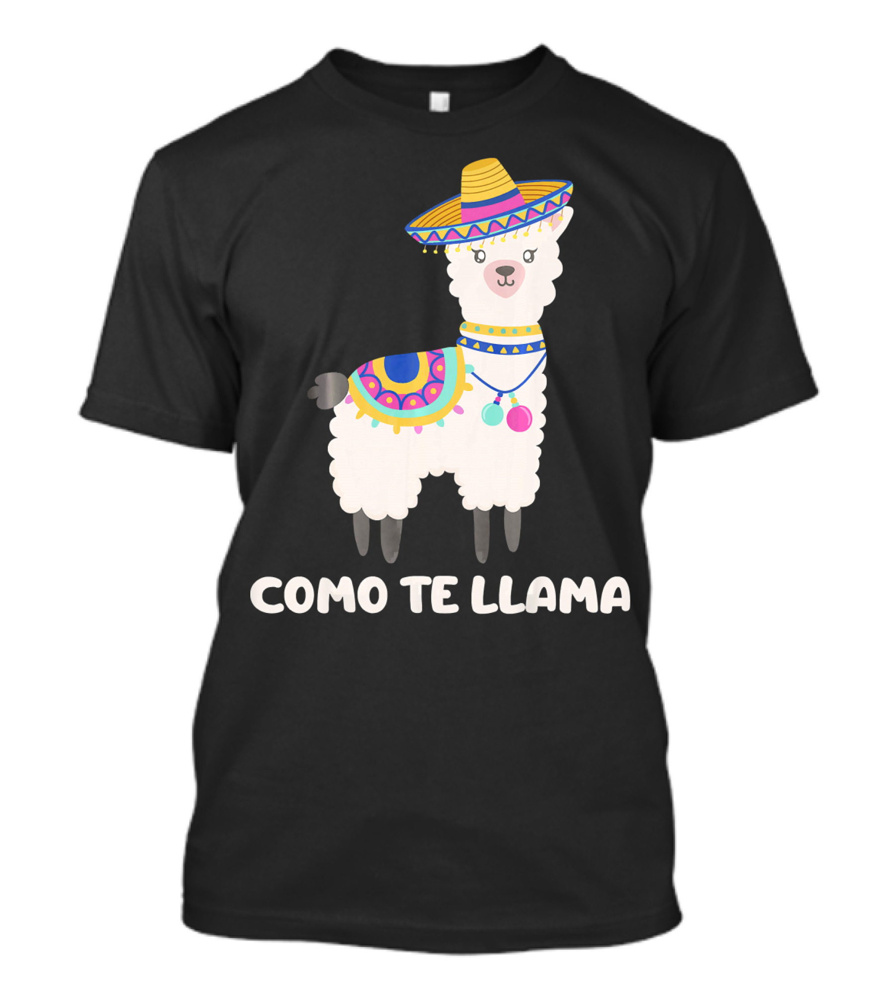 Funny Como Te Llama Sombrero Llama T-Shirt