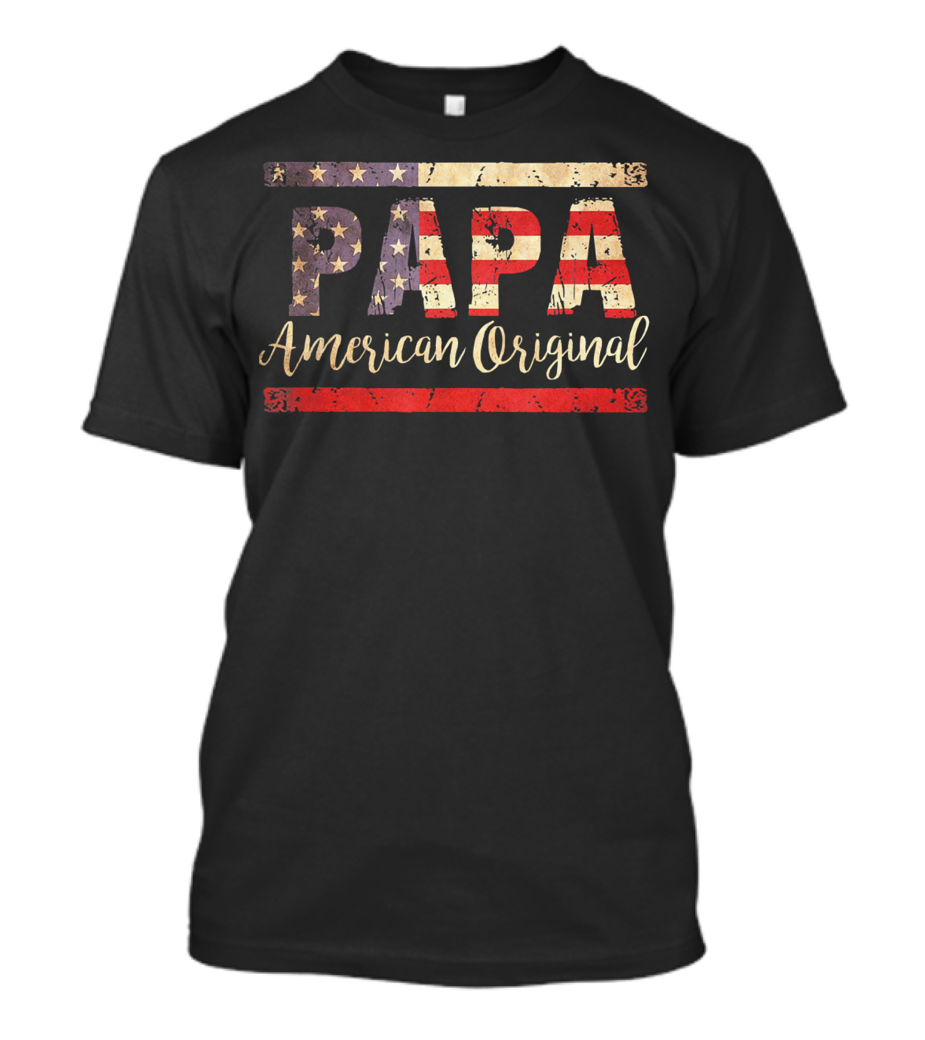 Papa American Original Vintage Flag Mens T-Shirt