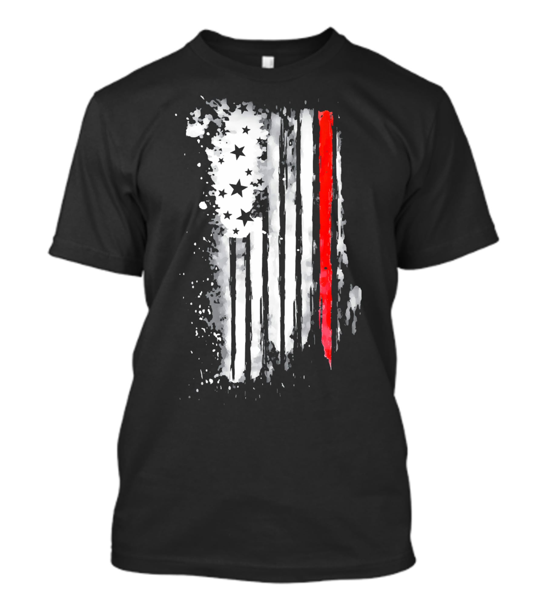 Thin Red Line American Flag Firefighter Fir USA T-Shirt