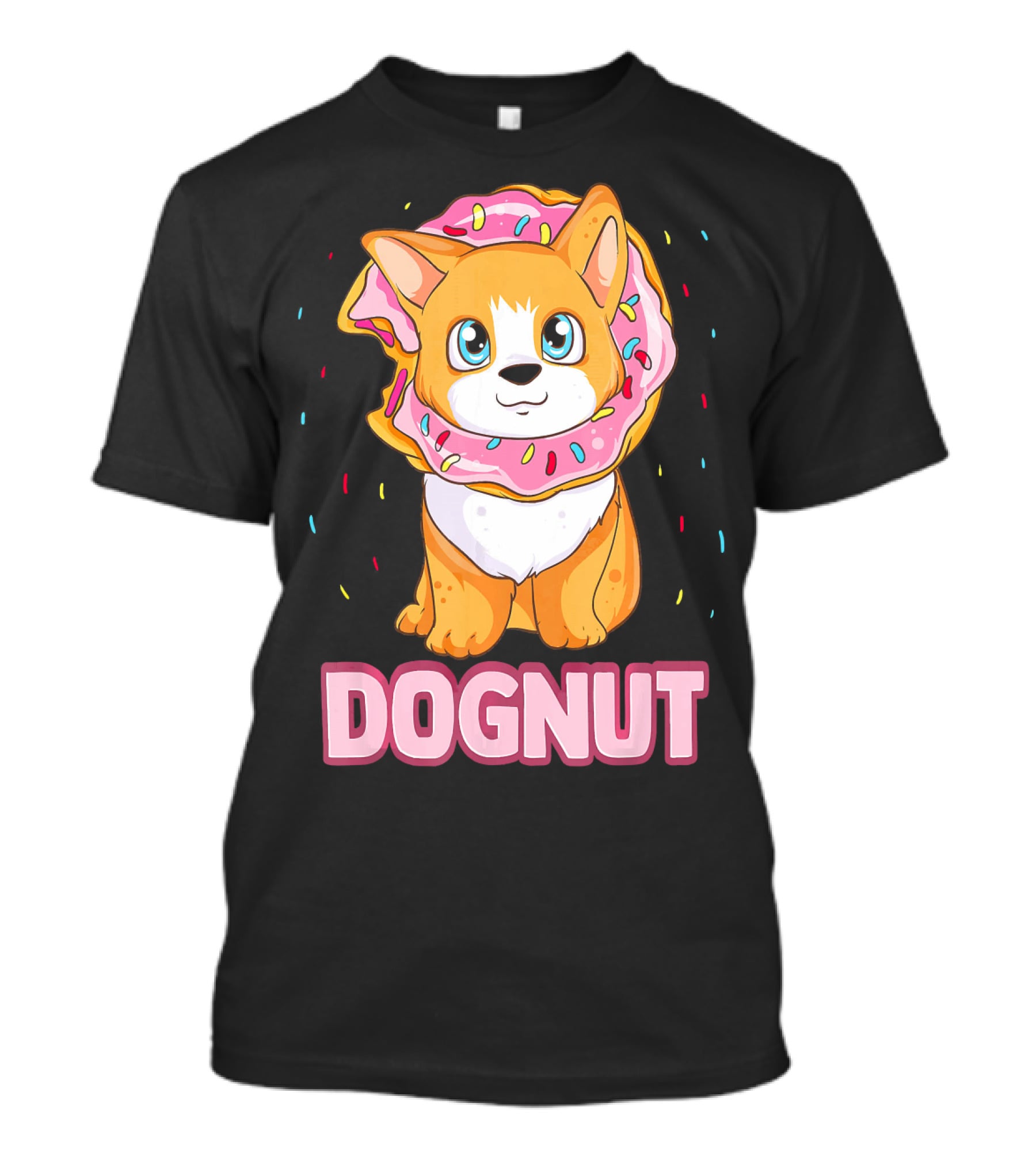 Dognut Cute Funny Dog Donut Pun Adorab With Sprinkles T-Shirt