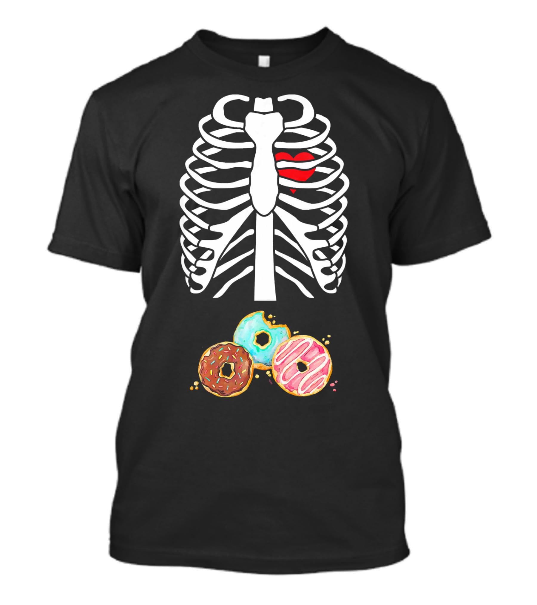 X Ray Ribs Heart Donuts Coffee Food Bone T-Shirt