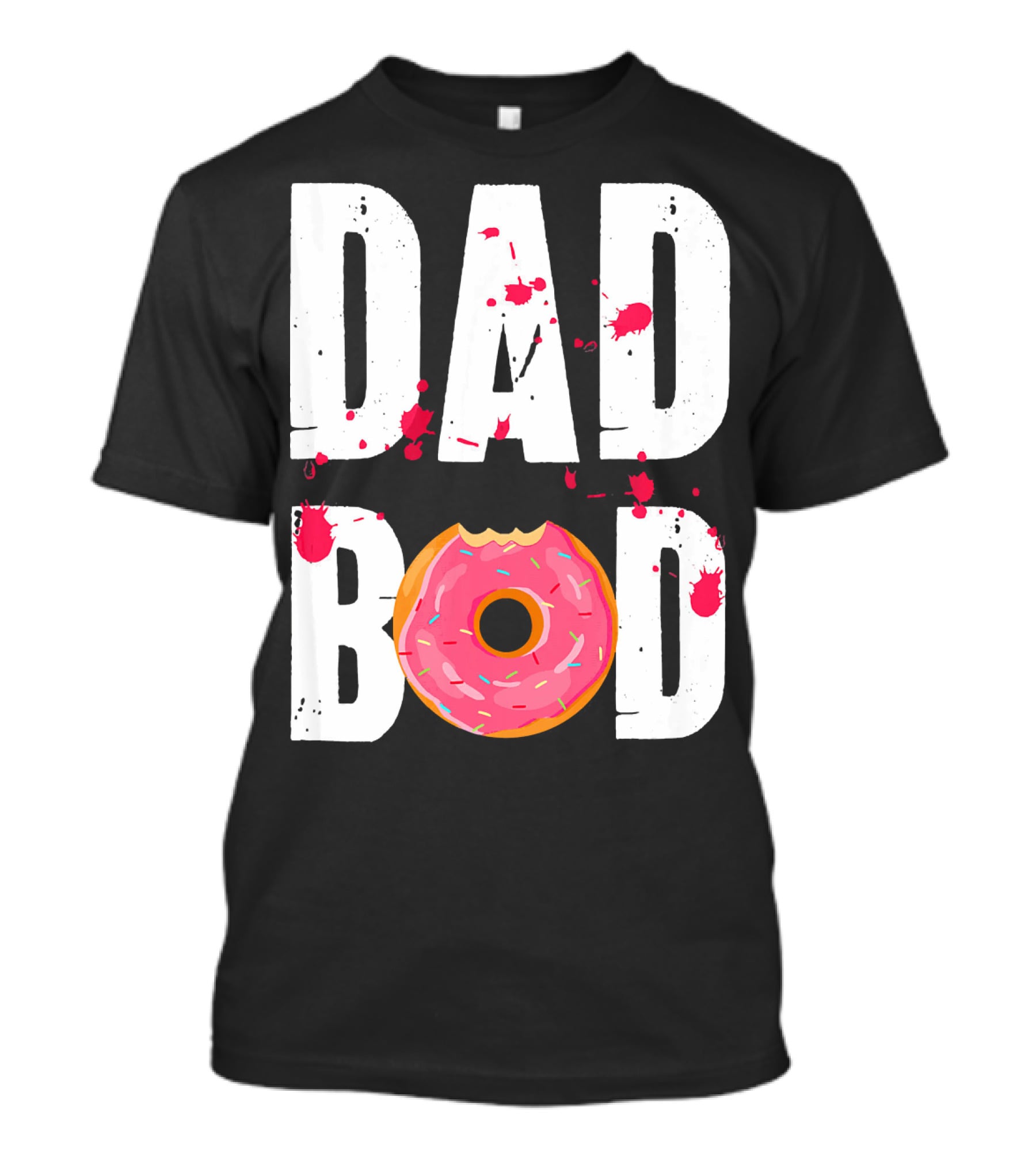Dad Bod Donut Pink Sprinkle Humor T-Shirt