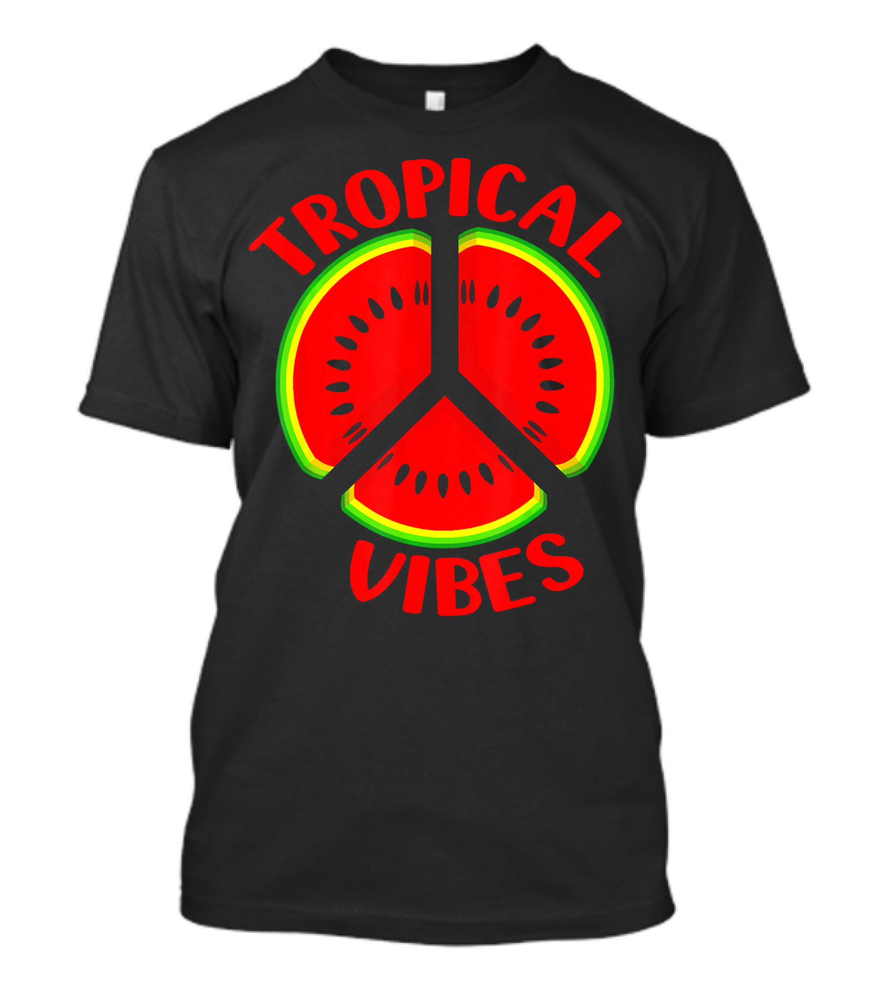 Tropical Vibes Watermelon Peace T-Shirt