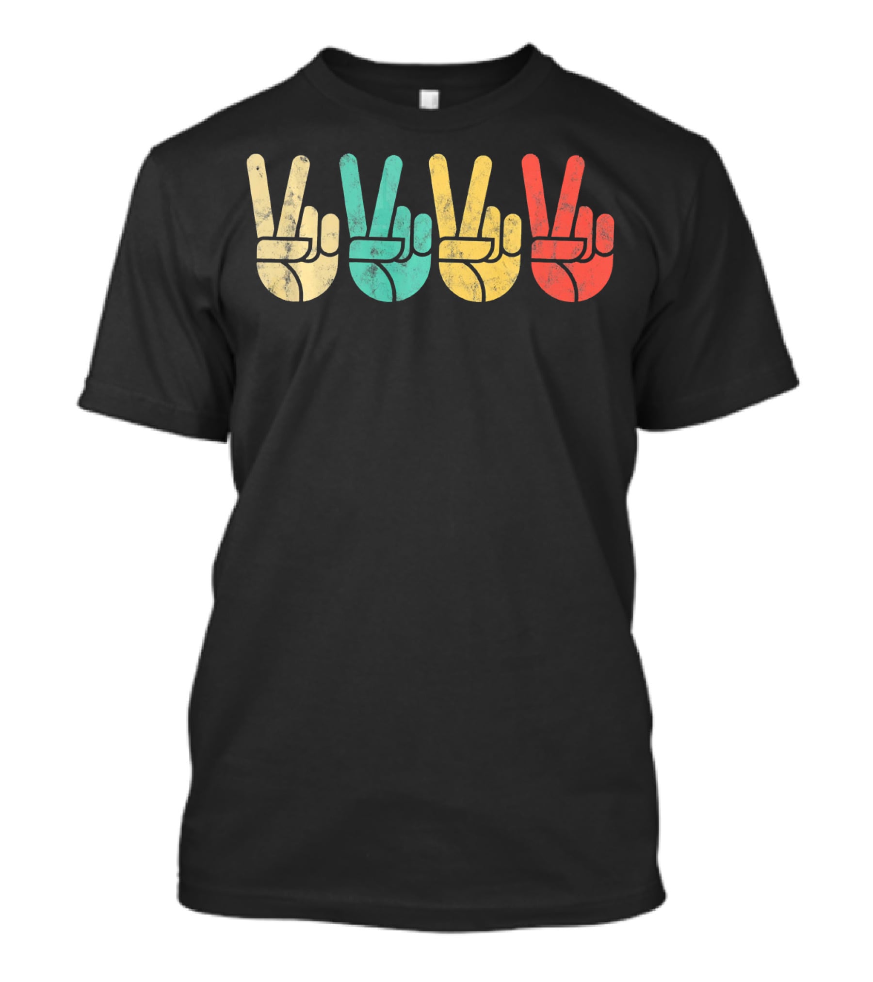 Retro Peace Sign Love 60s 70s Vintage Vibe T-Shirt