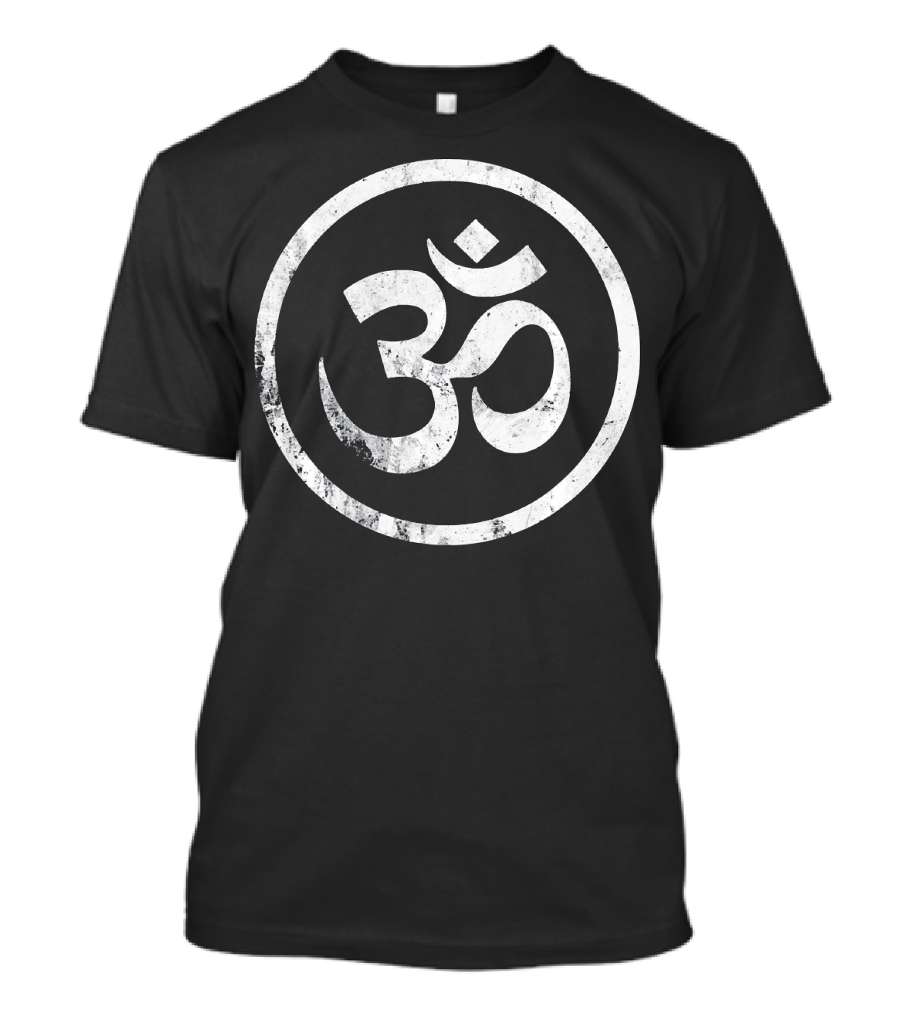 Distressed Om Symbol Namaste Meditation Emblem T-Shirt