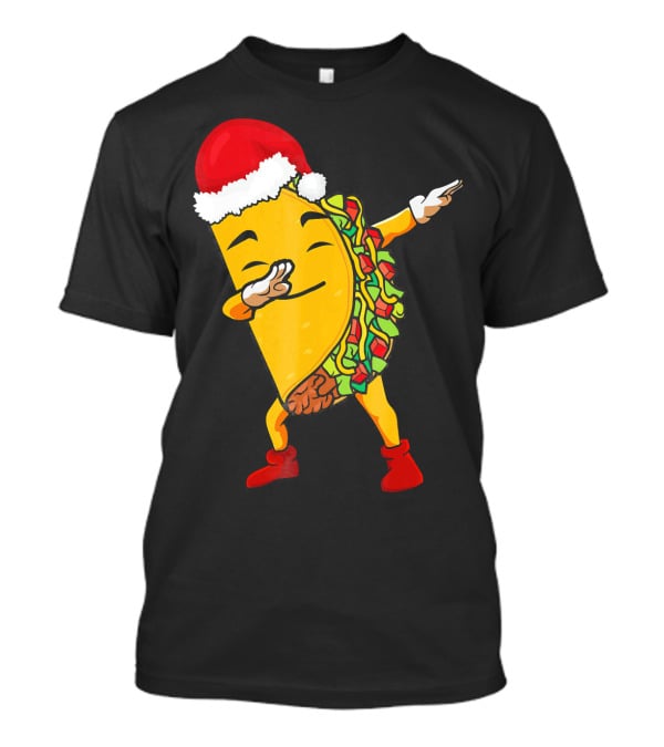 Funny Taco Santa Dabbing Christmas Matcher T-Shirt