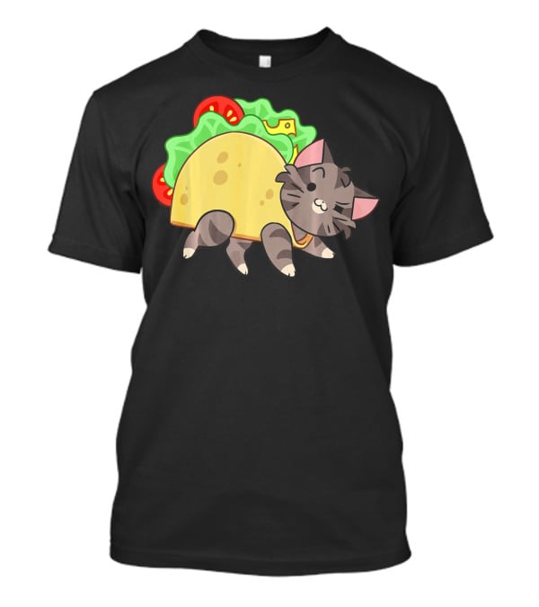 Hard Shell Tacos Cat With Lettuce And Tomato T-Shirt